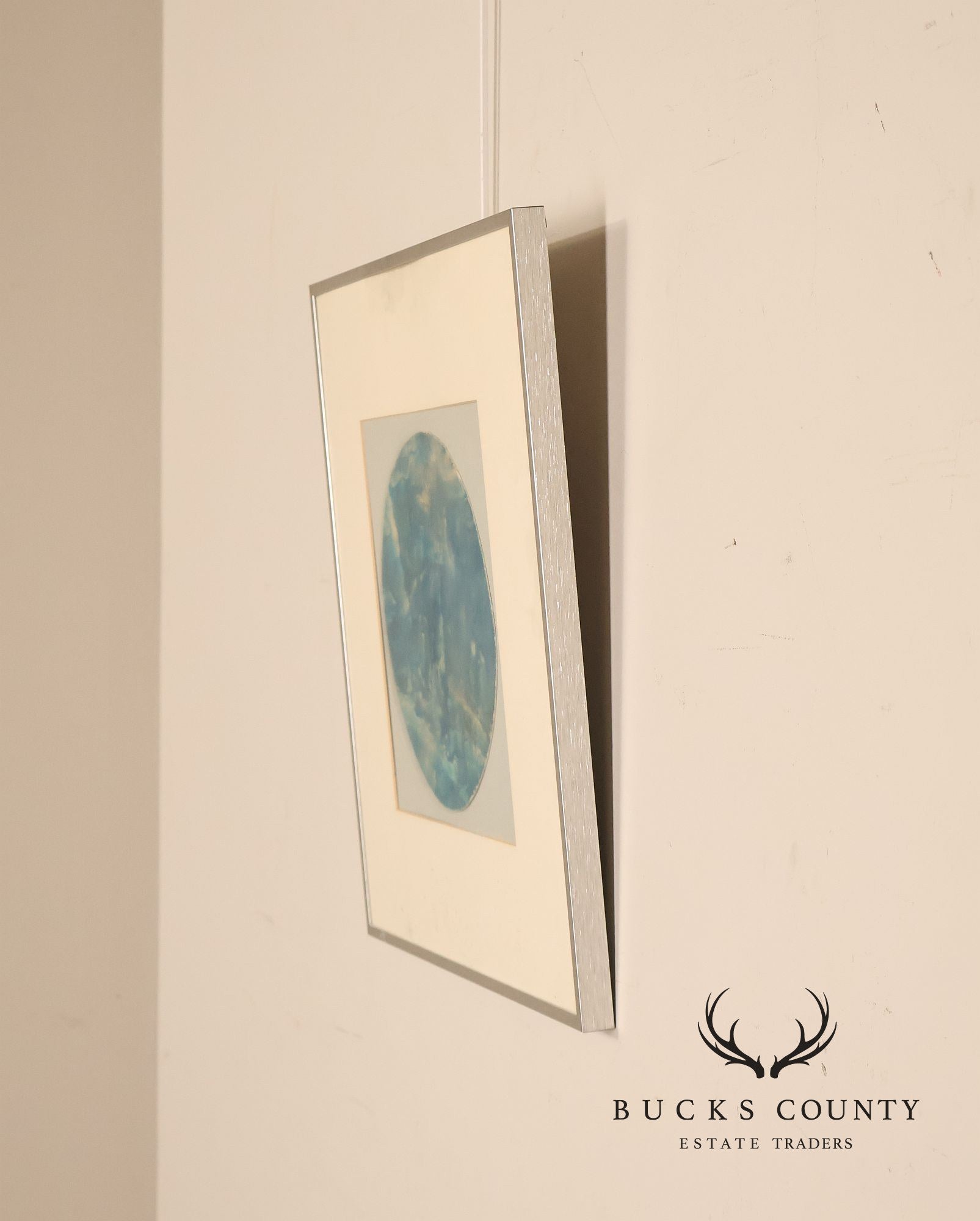 Suzanne Marinell Melted Wax Painting, 'The North Wind and The Ice Maiden'