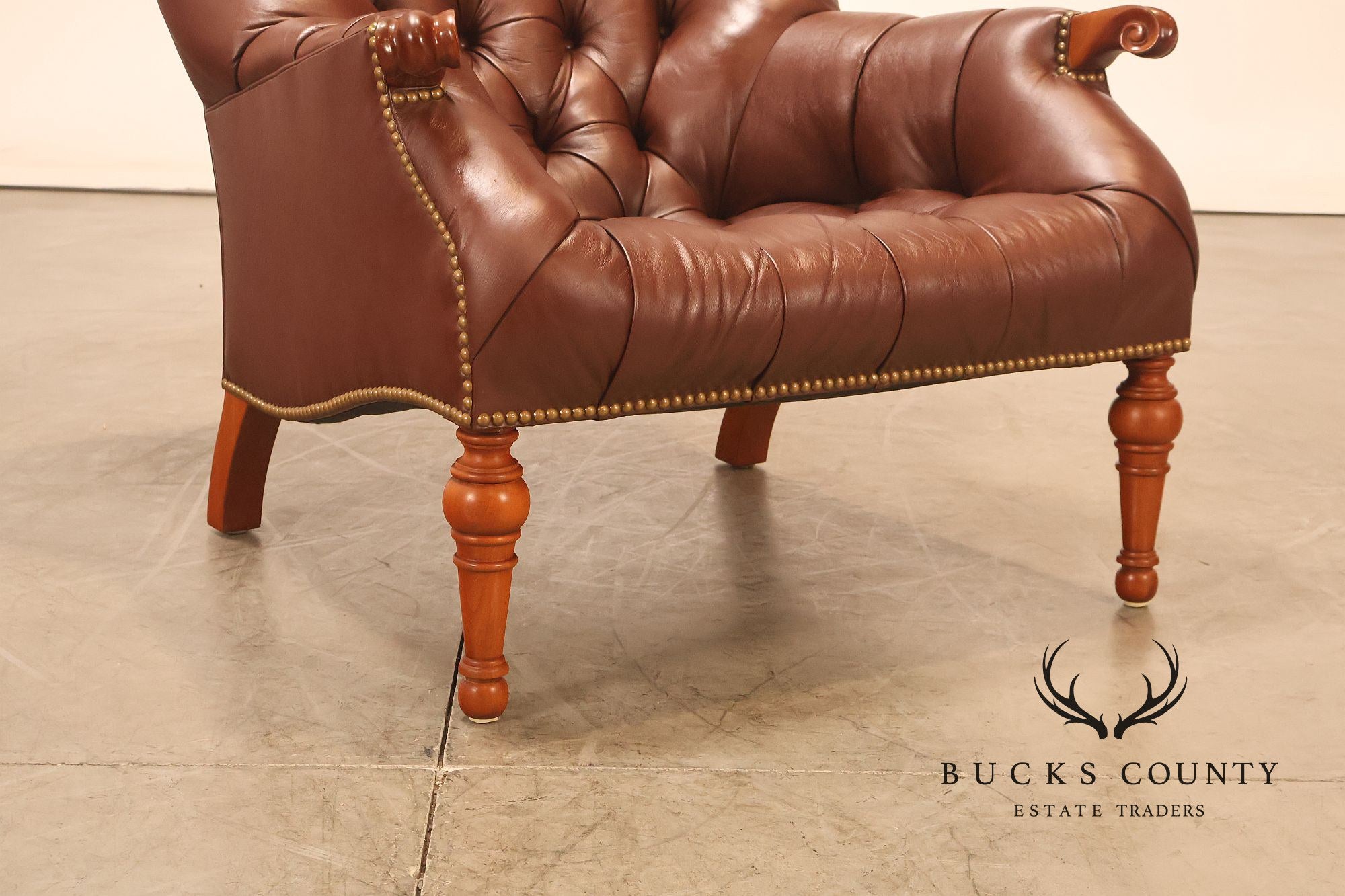 Stickley Tufted Leather 'Leopold' Armchair