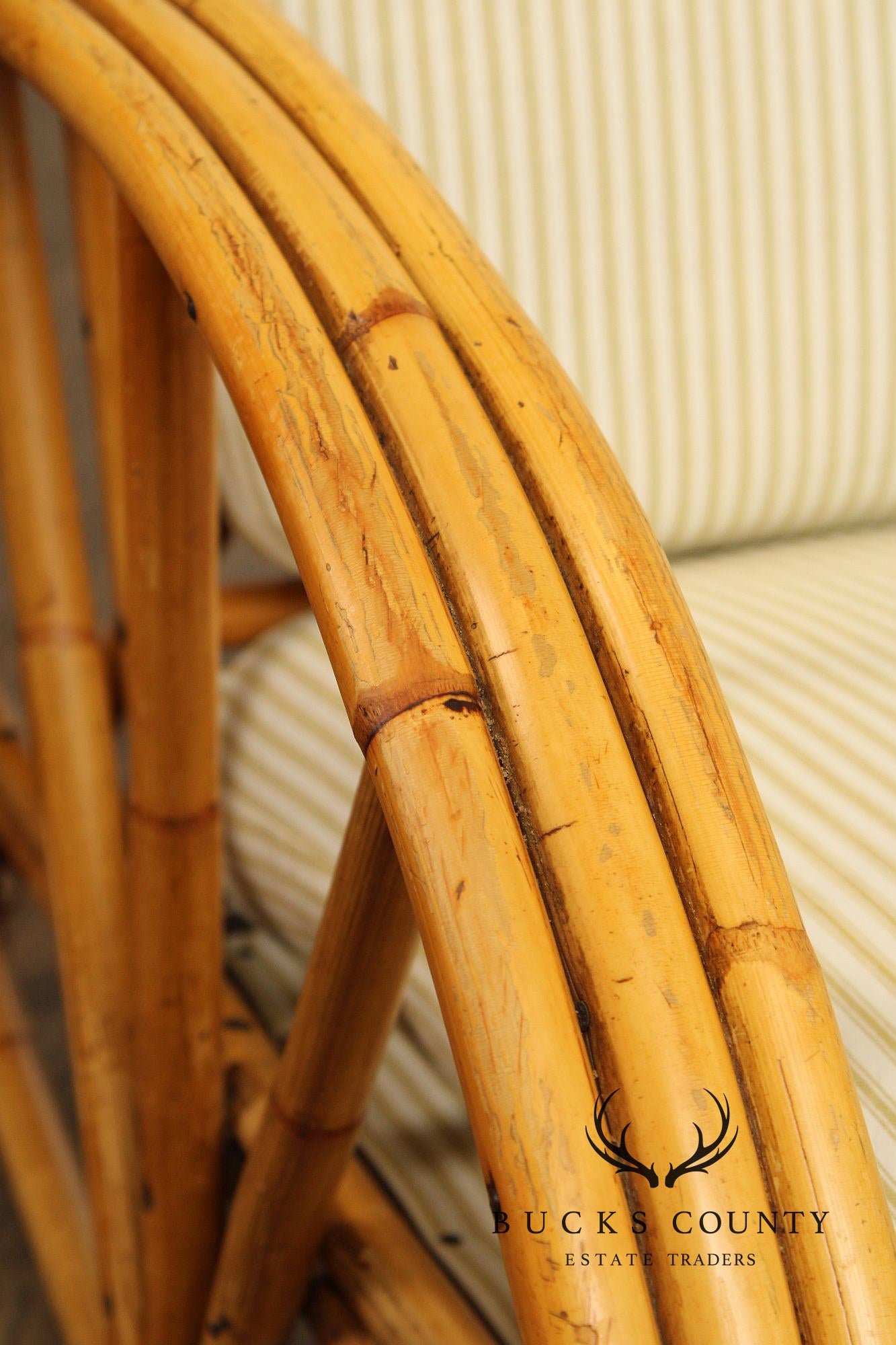 Vintage Bent Bamboo Lounge Armchair