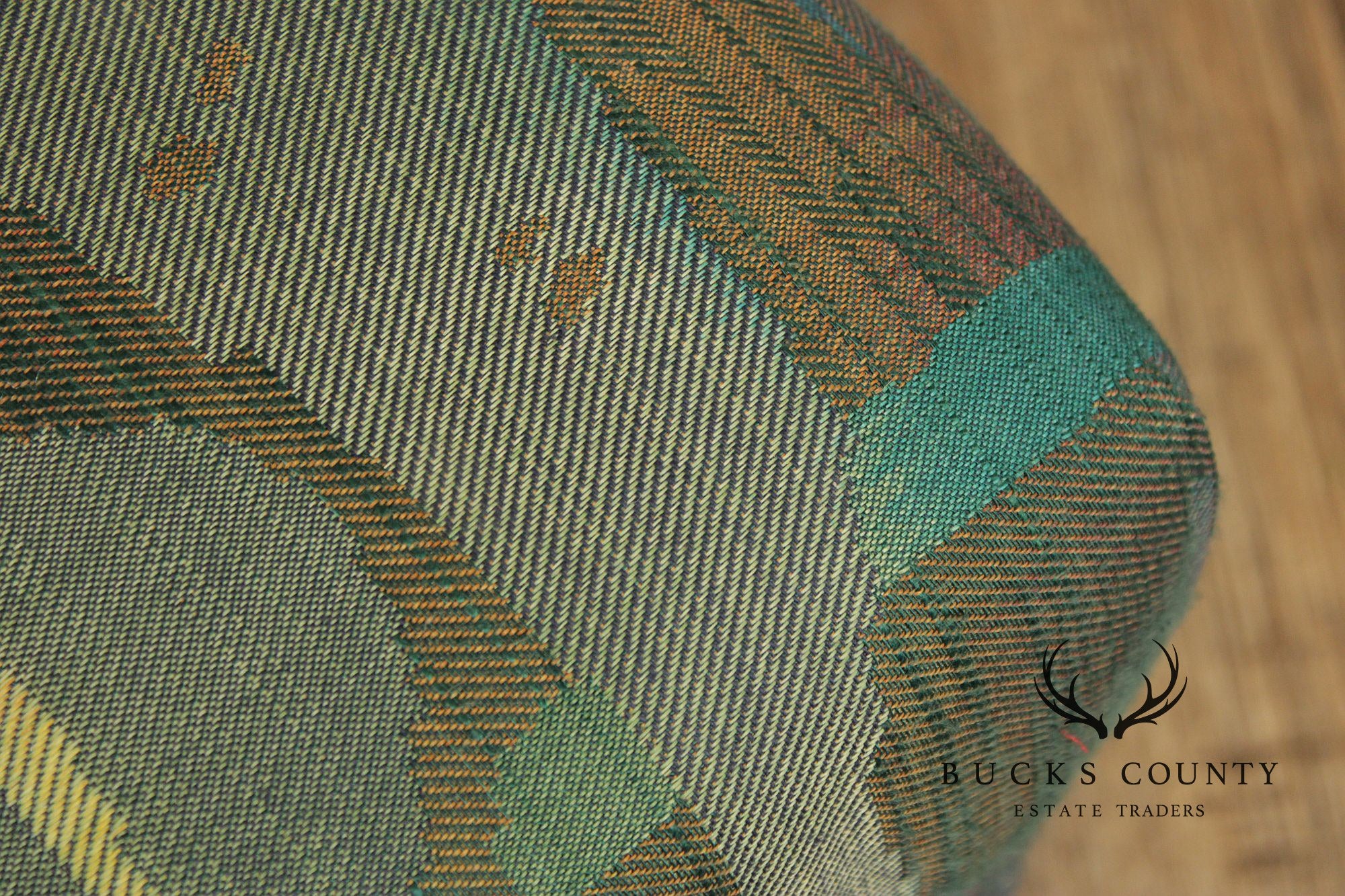 Sherrill Furniture Post Modern Pair of Rolling Ottomans