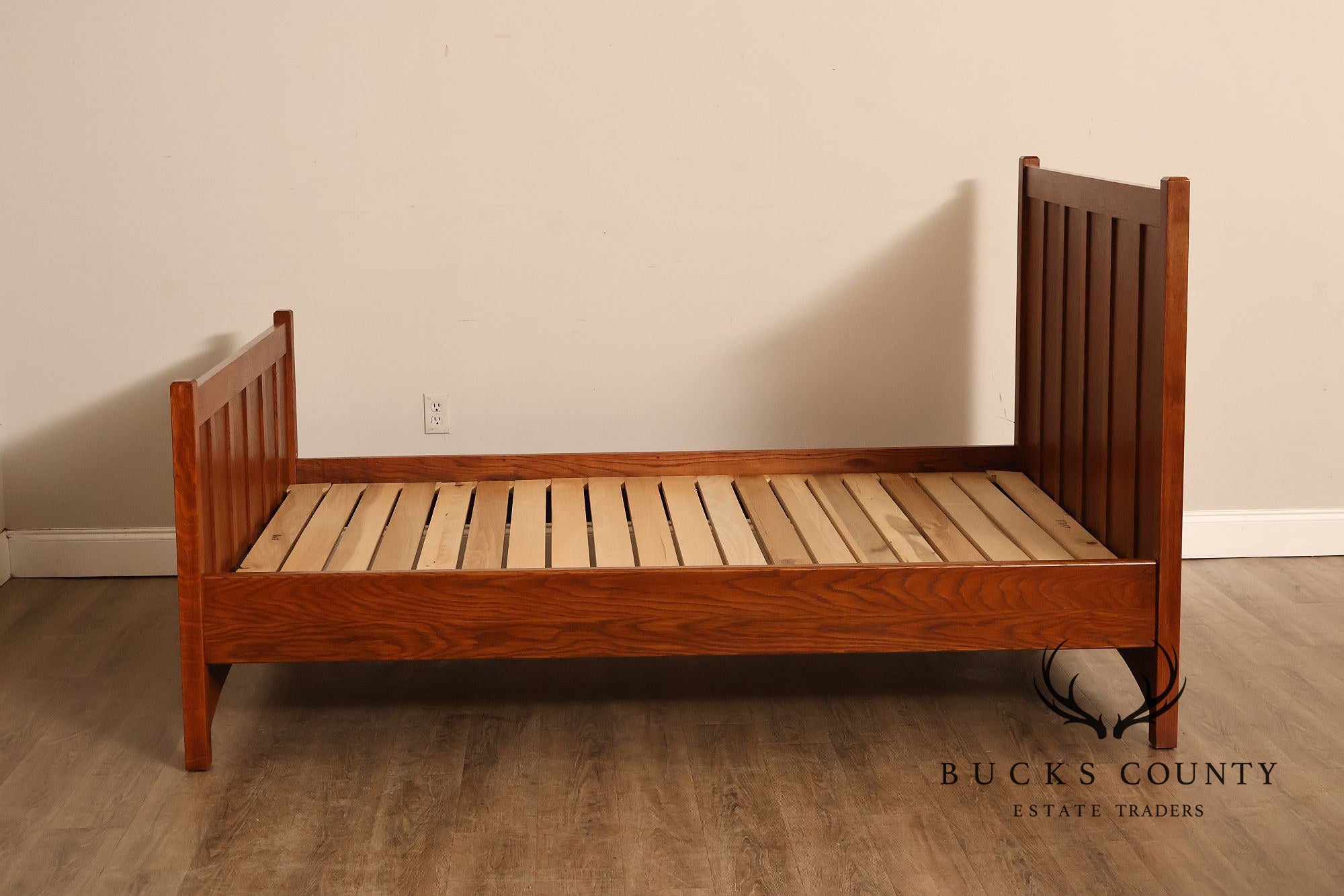 Custom Mission Oak Full Oak Bed