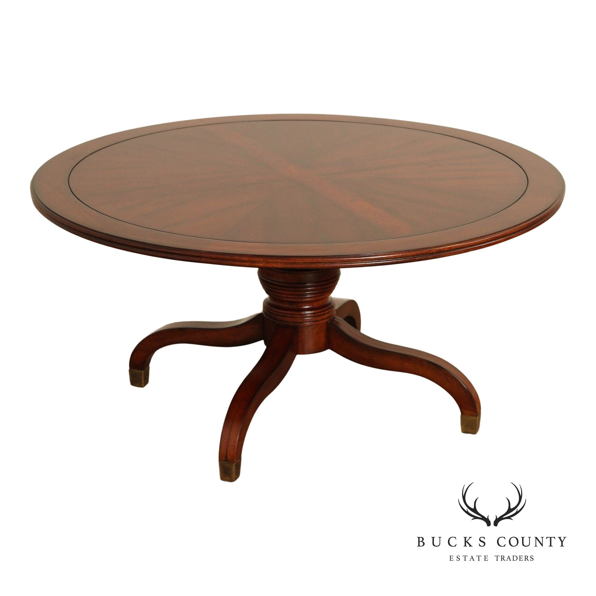 Regency Style Mahogany Round Top Coffee Table