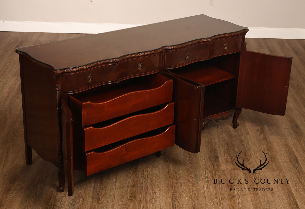 Batesville 1930s Carved Mahogany Sideboard Buffet