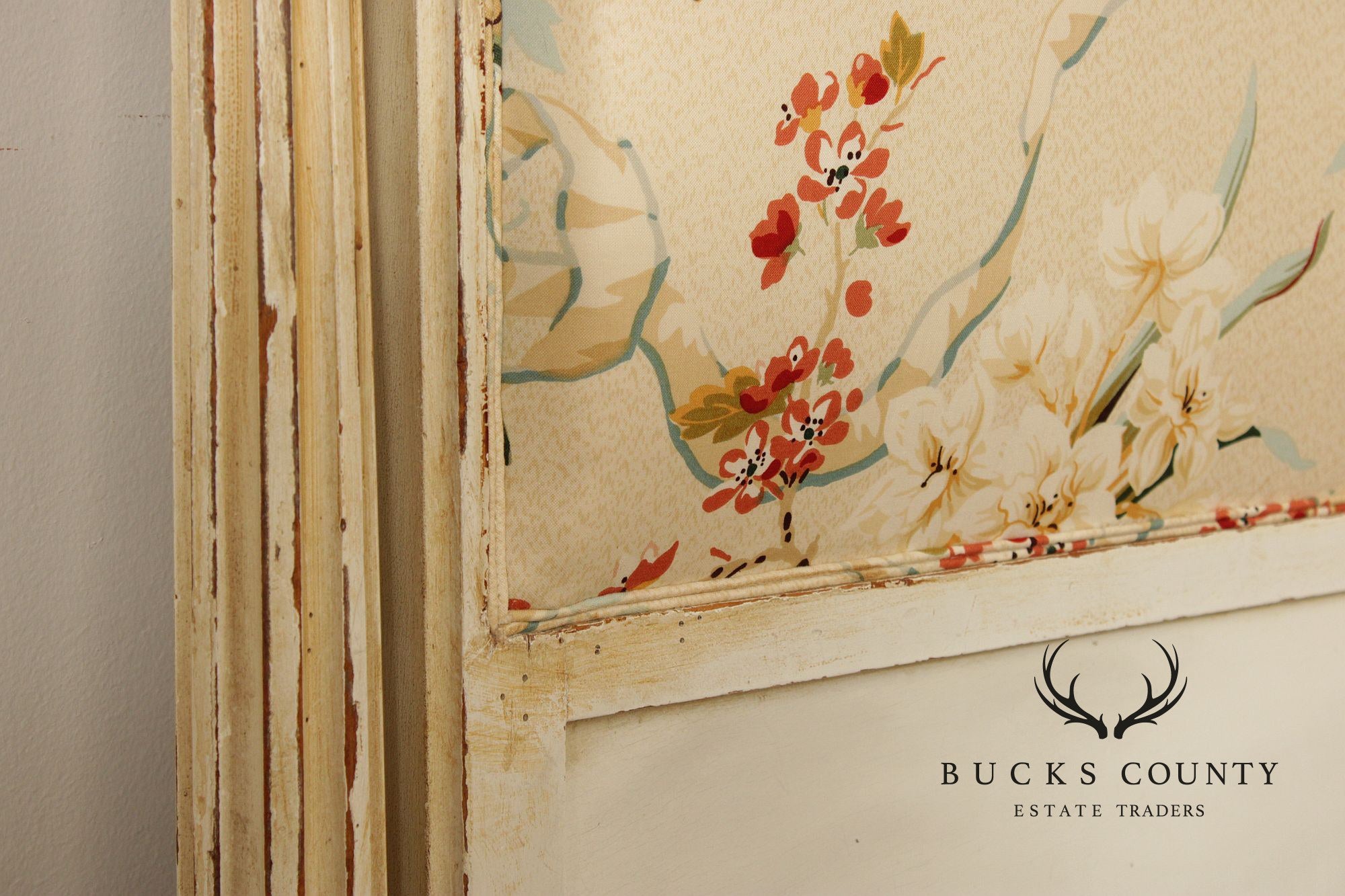 French Louis XVI Style Upholstered King Headboard