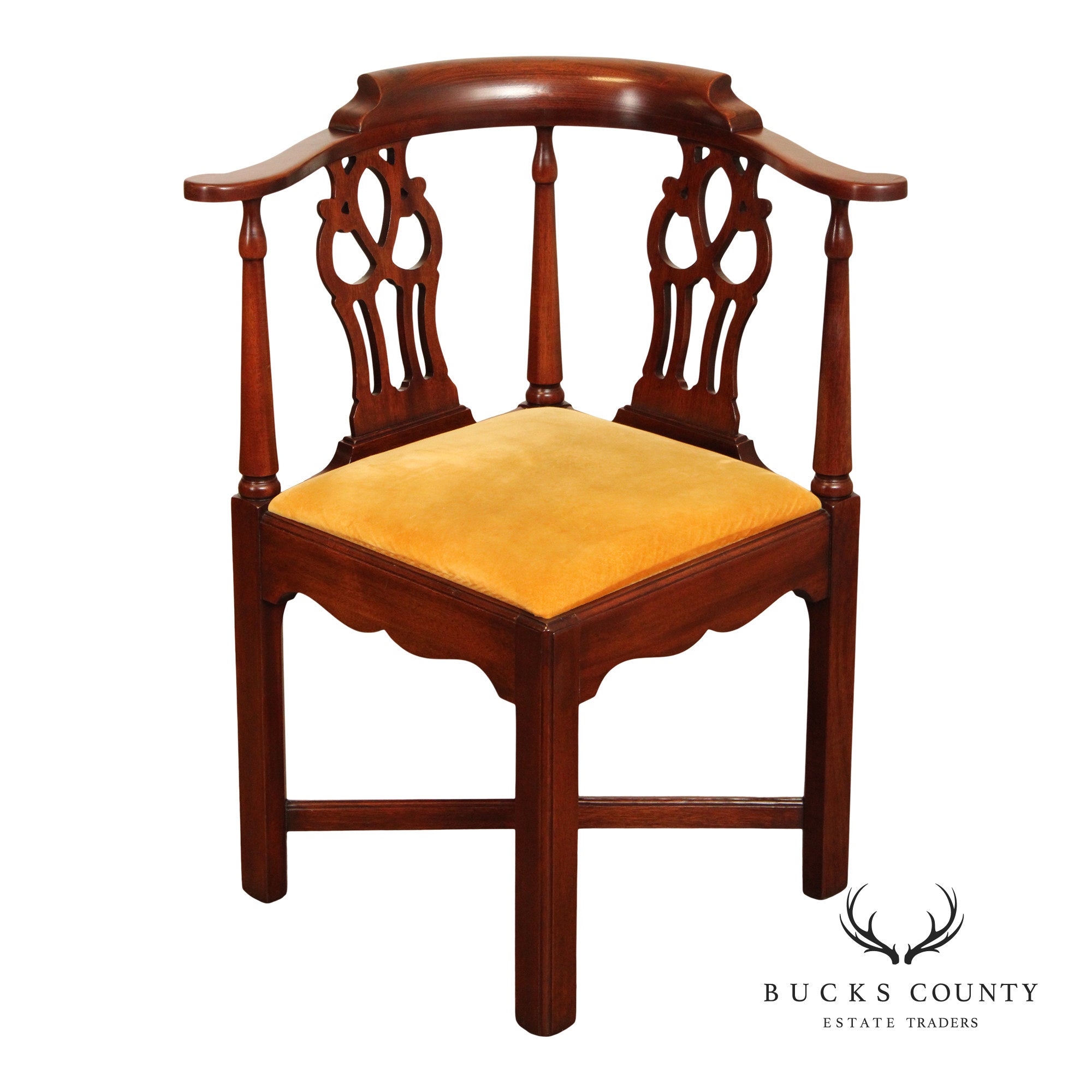 Hickory Chair Chippendale Style Mahogany Corner Chair