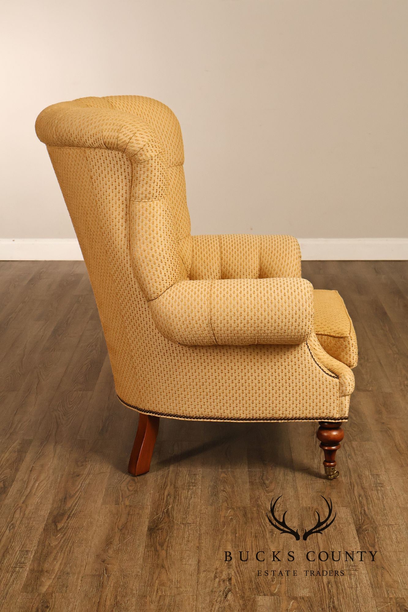 Robb & Stucky English Traditional Style Tufted Wing Chair