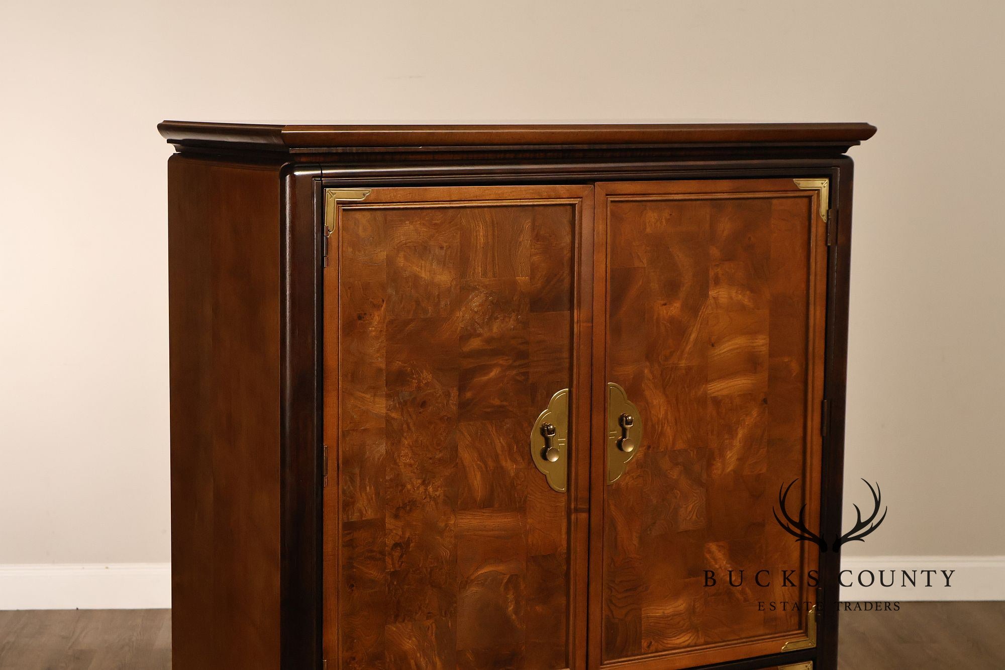Broyhill Premier Ming Dynasty Asian Style Burl Wood Armoire