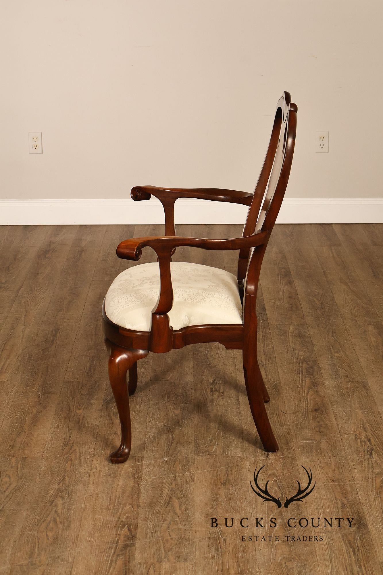 Saybolt Cleland Queen Anne Style Vintage Walnut Armchair