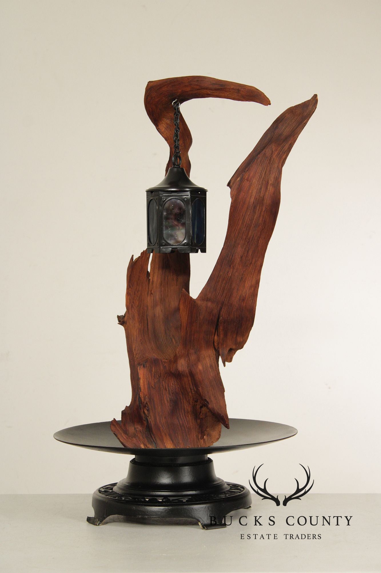 Mid Century Modern Tall Driftwood Table Lamp