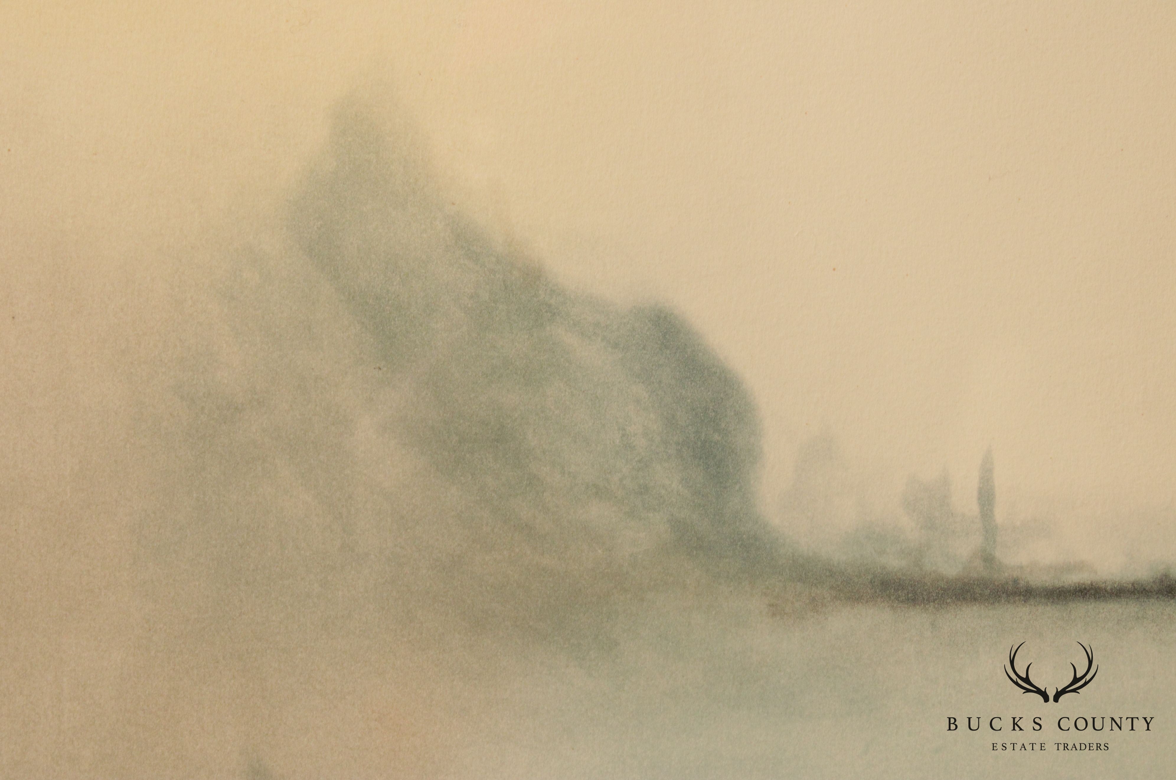 M. J. Wells, 'Morning Mist II' Artist Proof Aquatint