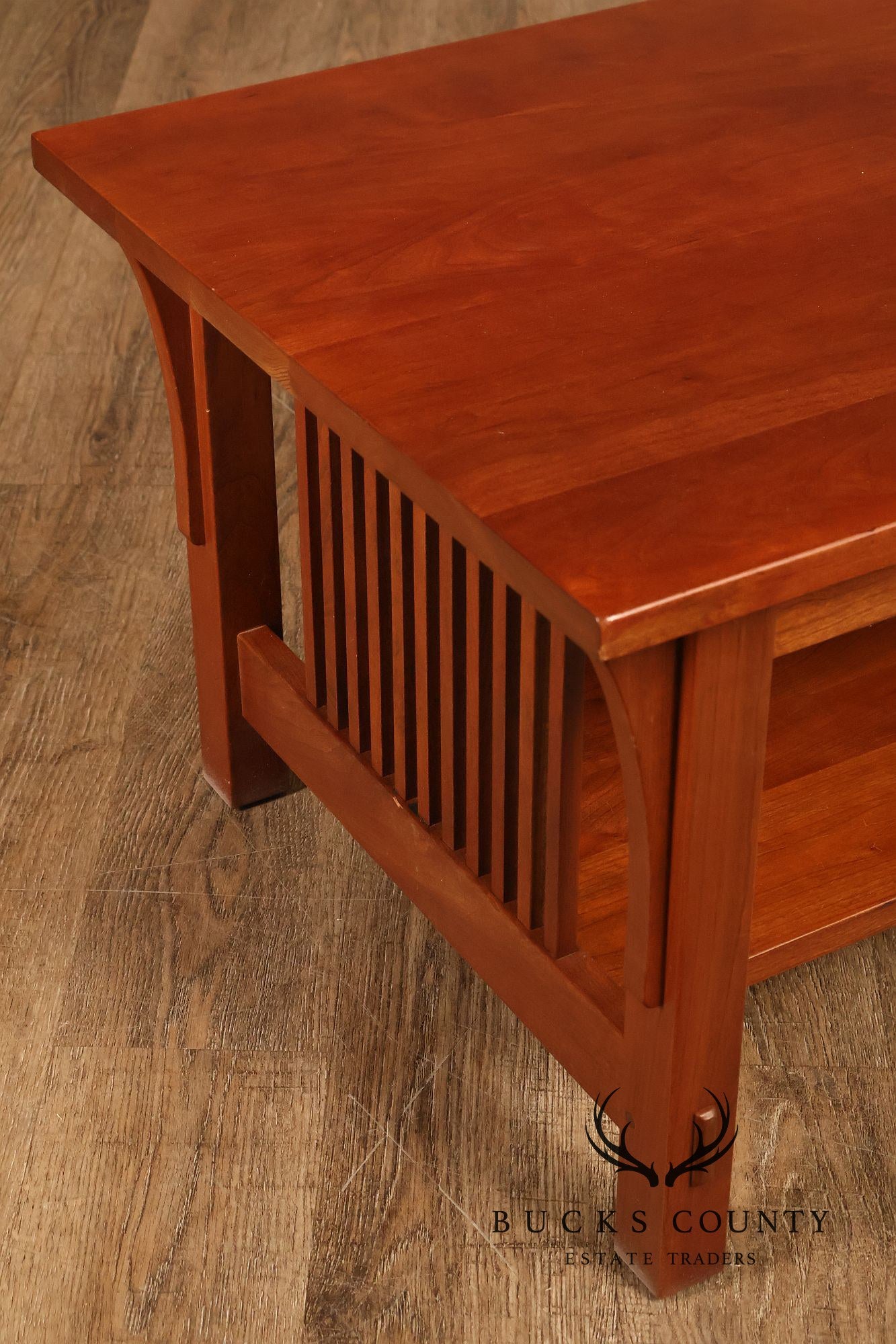 Stickley Mission Collection Cherry Spindle Coffee Table