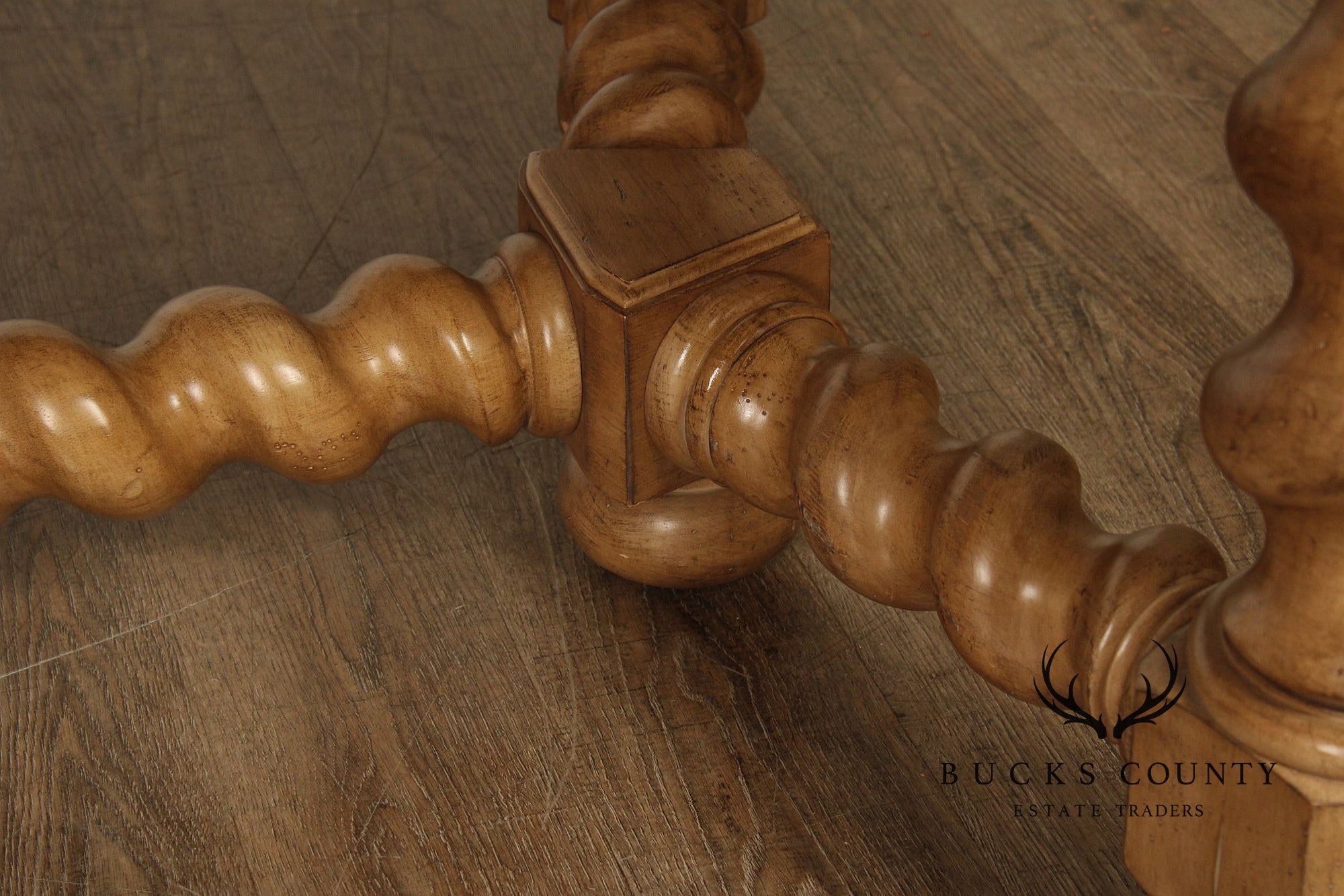 Bernhardt Spanish Revival Style Oak Extension Dining Table