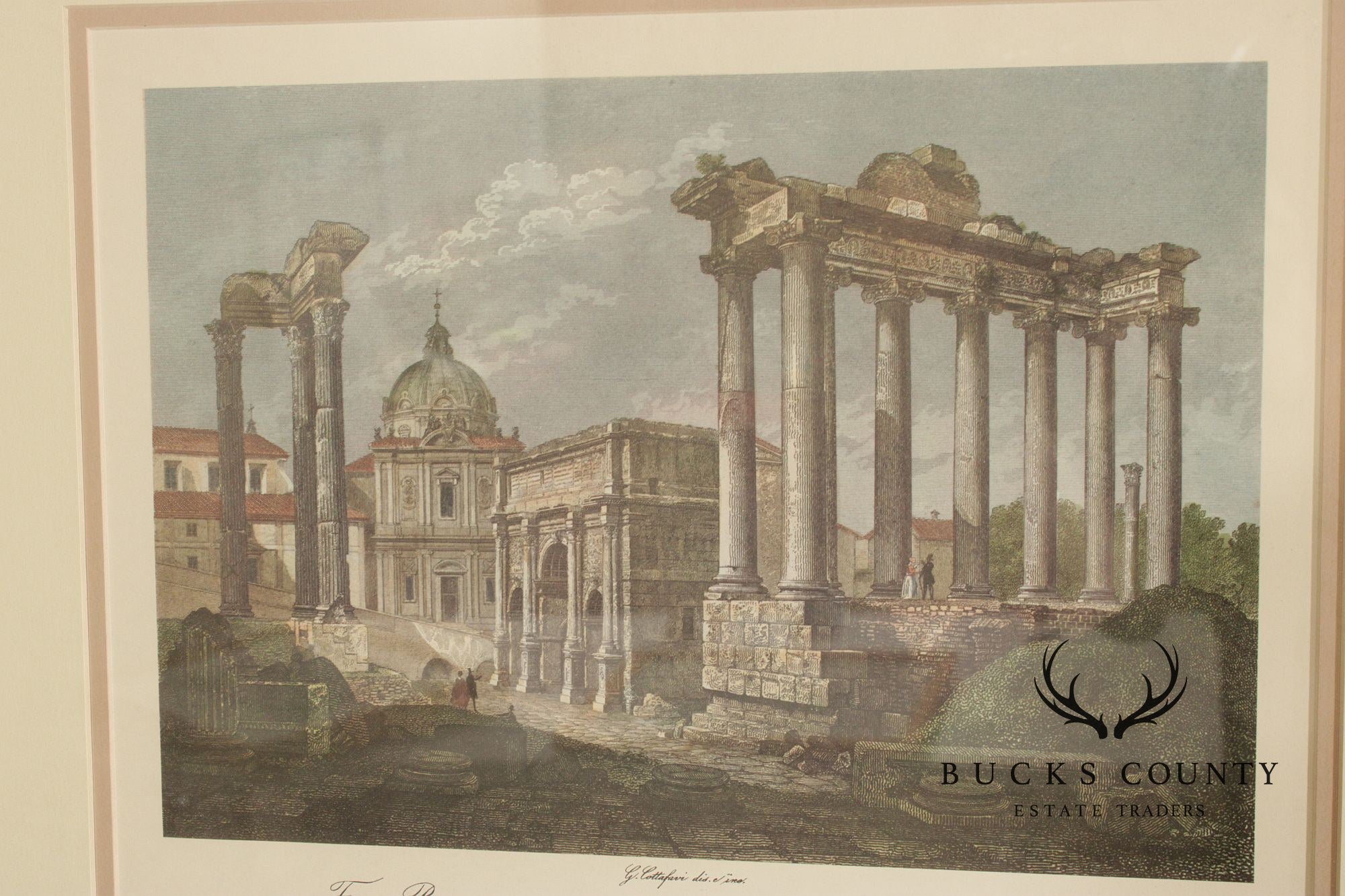 Set of Four Framed Italian Architectural Prints