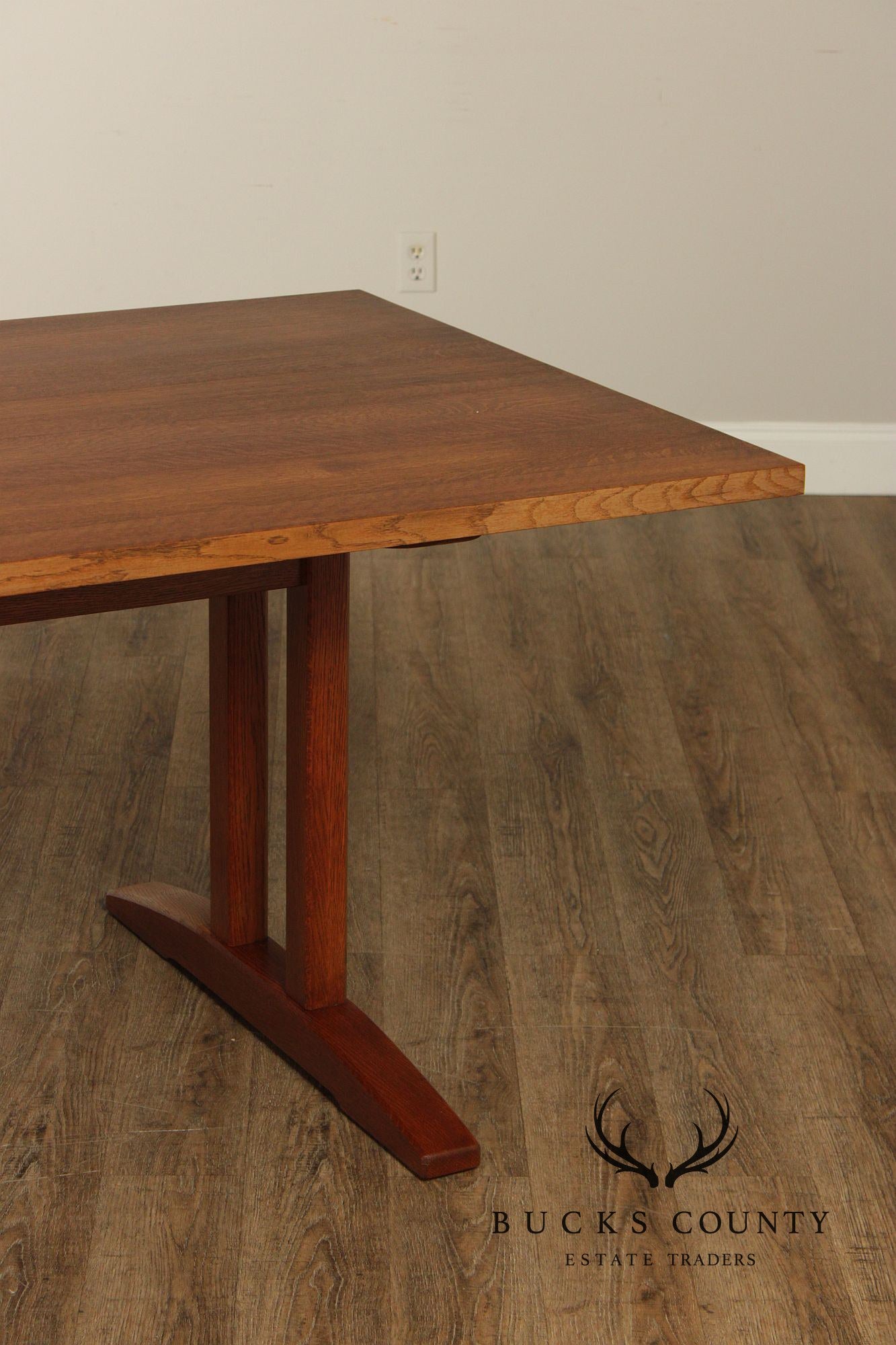 Stickley Mission Collection Oak Trestle Dining Table