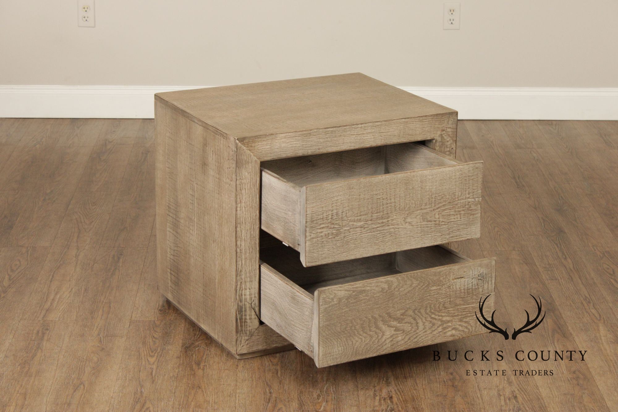 Restoration Hardware Reclaimed Oak Closed Nightstand