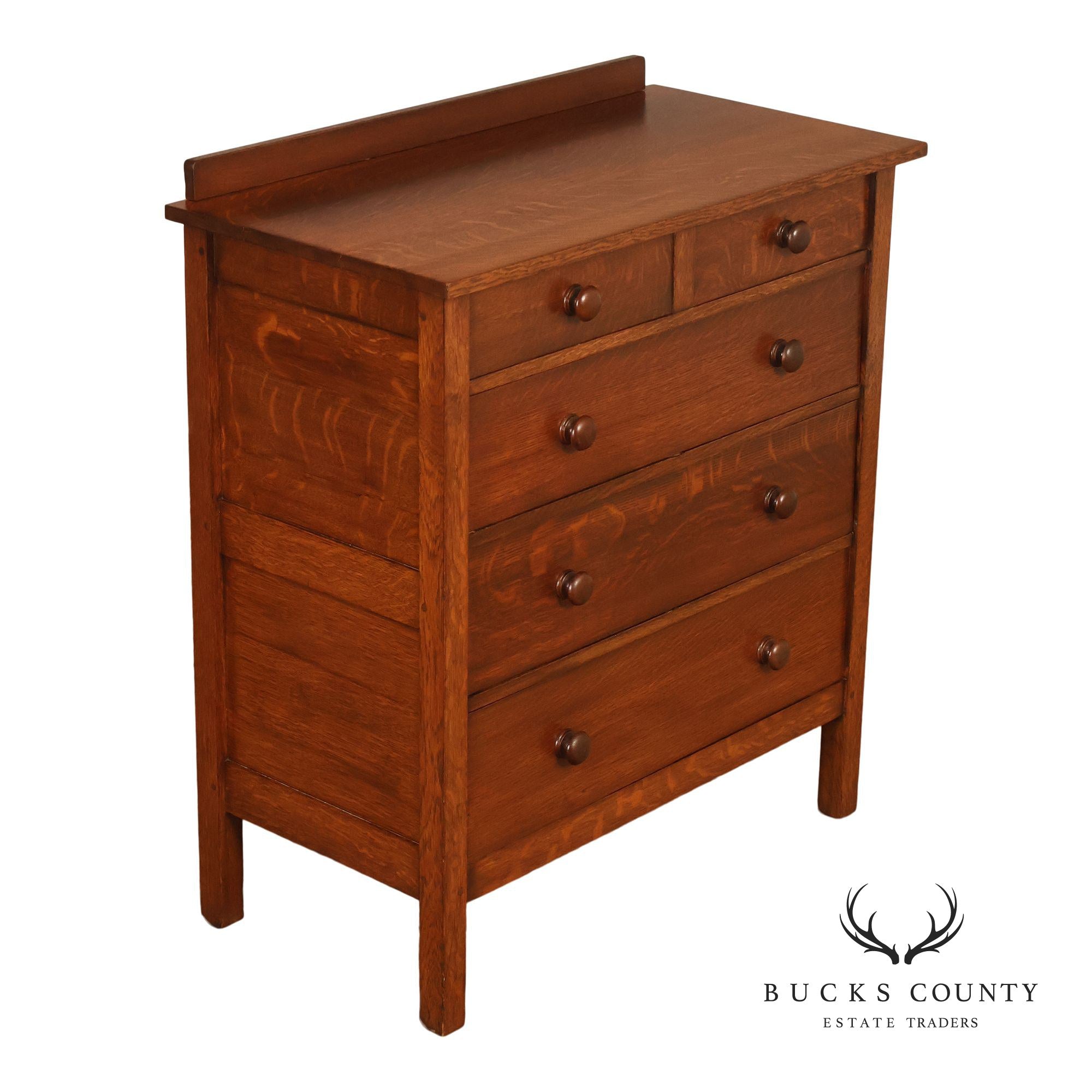 Antique Gustav Stickley Mission Oak Chest Of Drawers #909