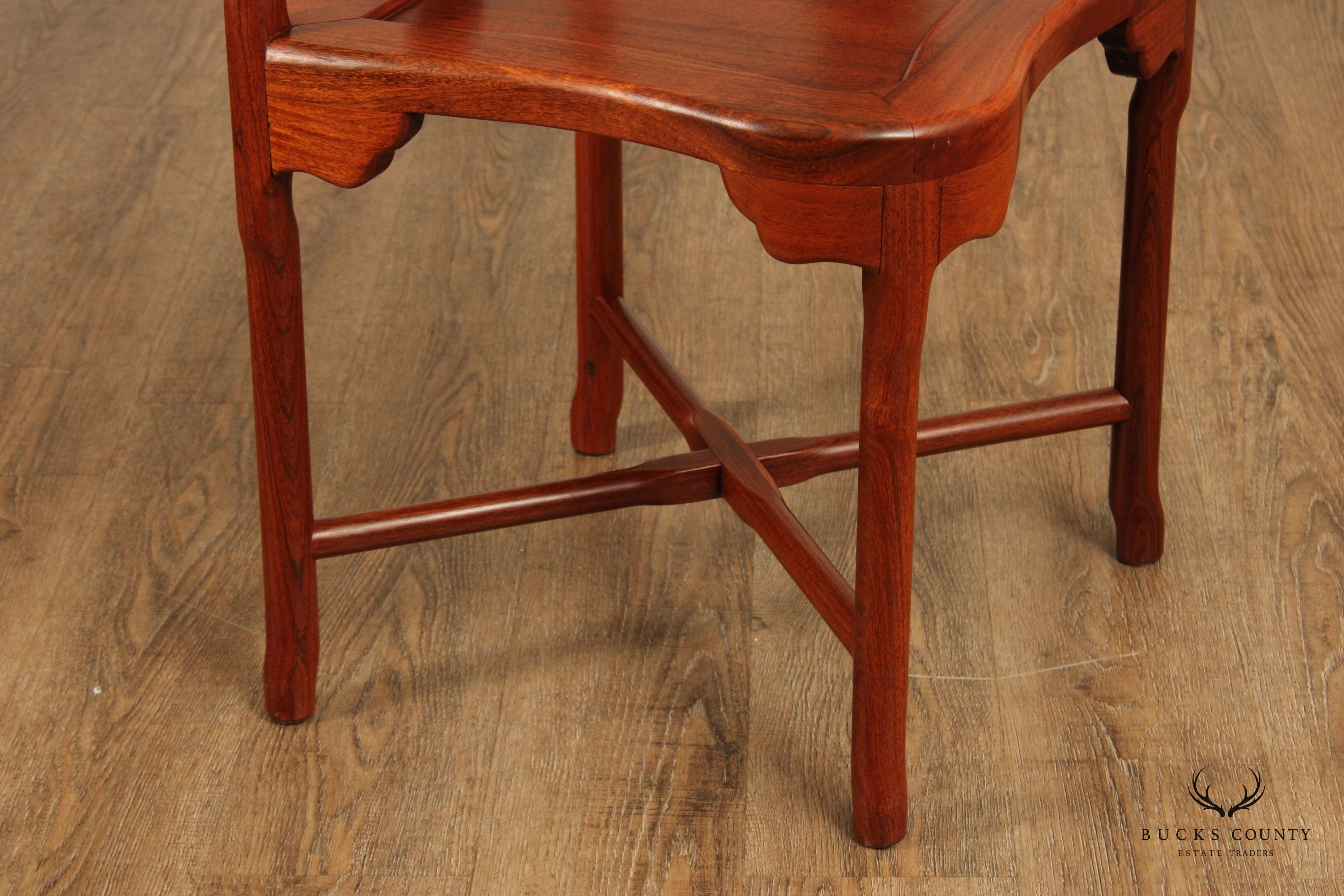 Chinese Rosewood Carved Corner Chair