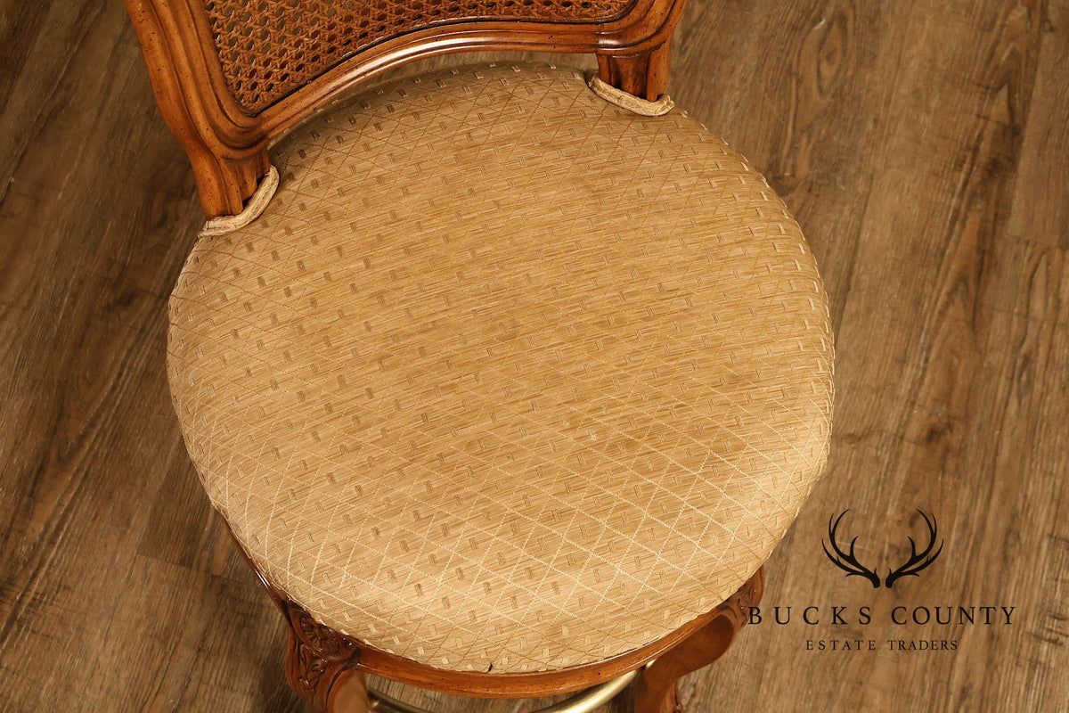 Fremarc Designs Set Of 4 Cane Back Swivel Barstools