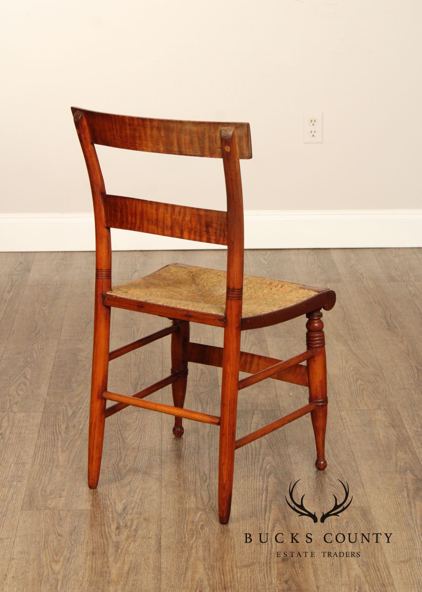 Antique American Tiger Maple Side Chair