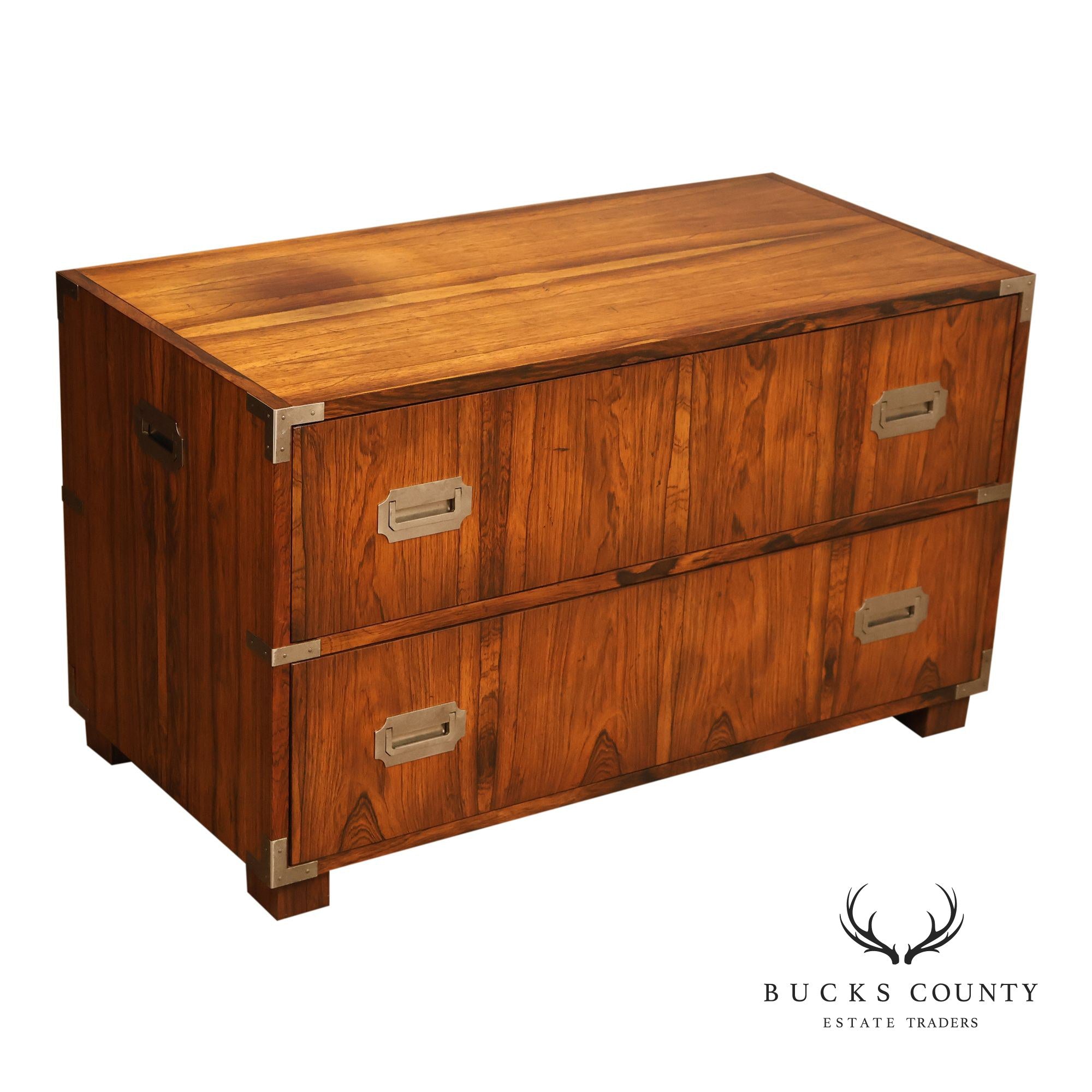 Baker Campaign Style Rosewood Low Chest