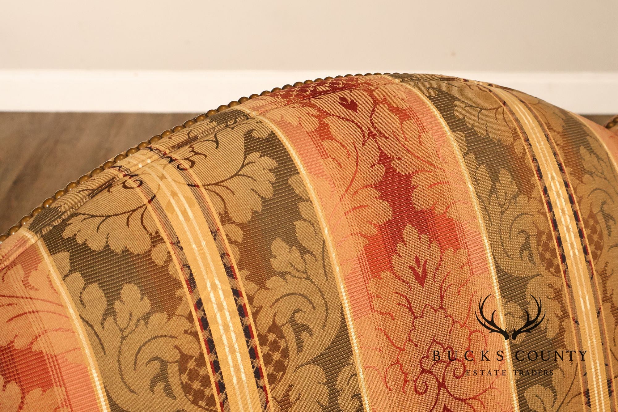 Kindel Winterthur Irish Georgian Chippendale Style Mahogany Camelback Sofa