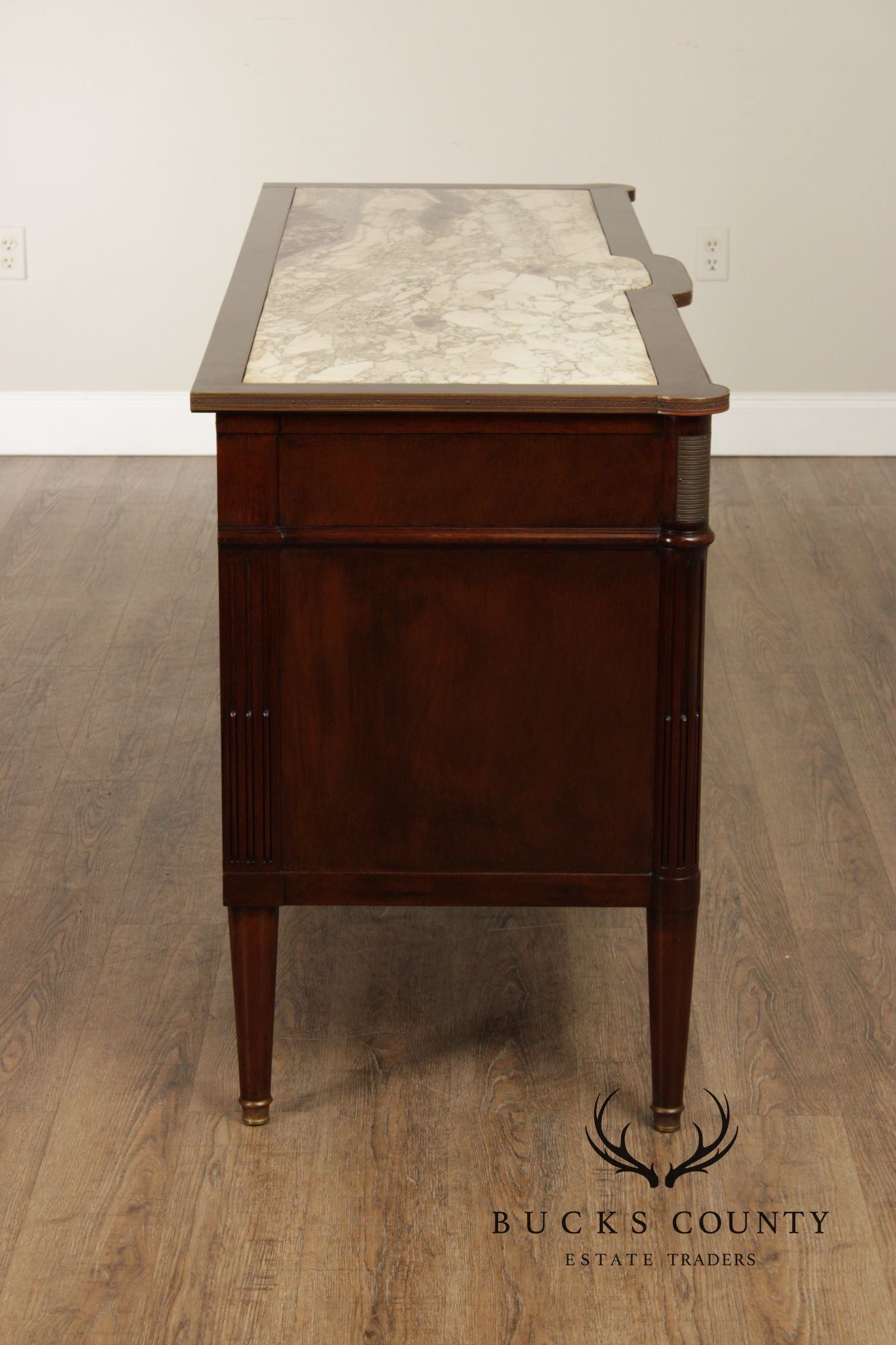 French Louis XVI Style Marble Top Chest of Drawers