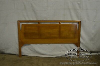 Mid Century Modern Light Walnut Danish Style Full Size Headboard