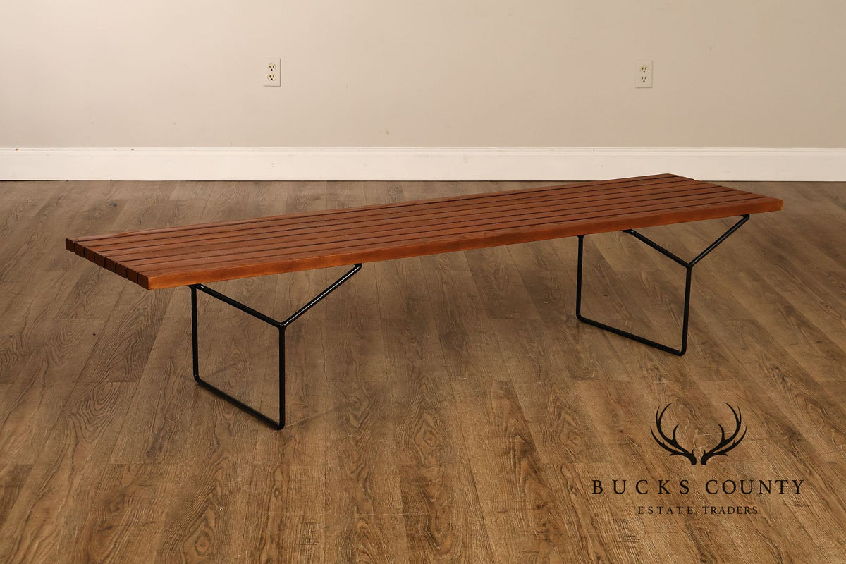 Knoll Mid Century Modern 'Bertoia' Teak Bench