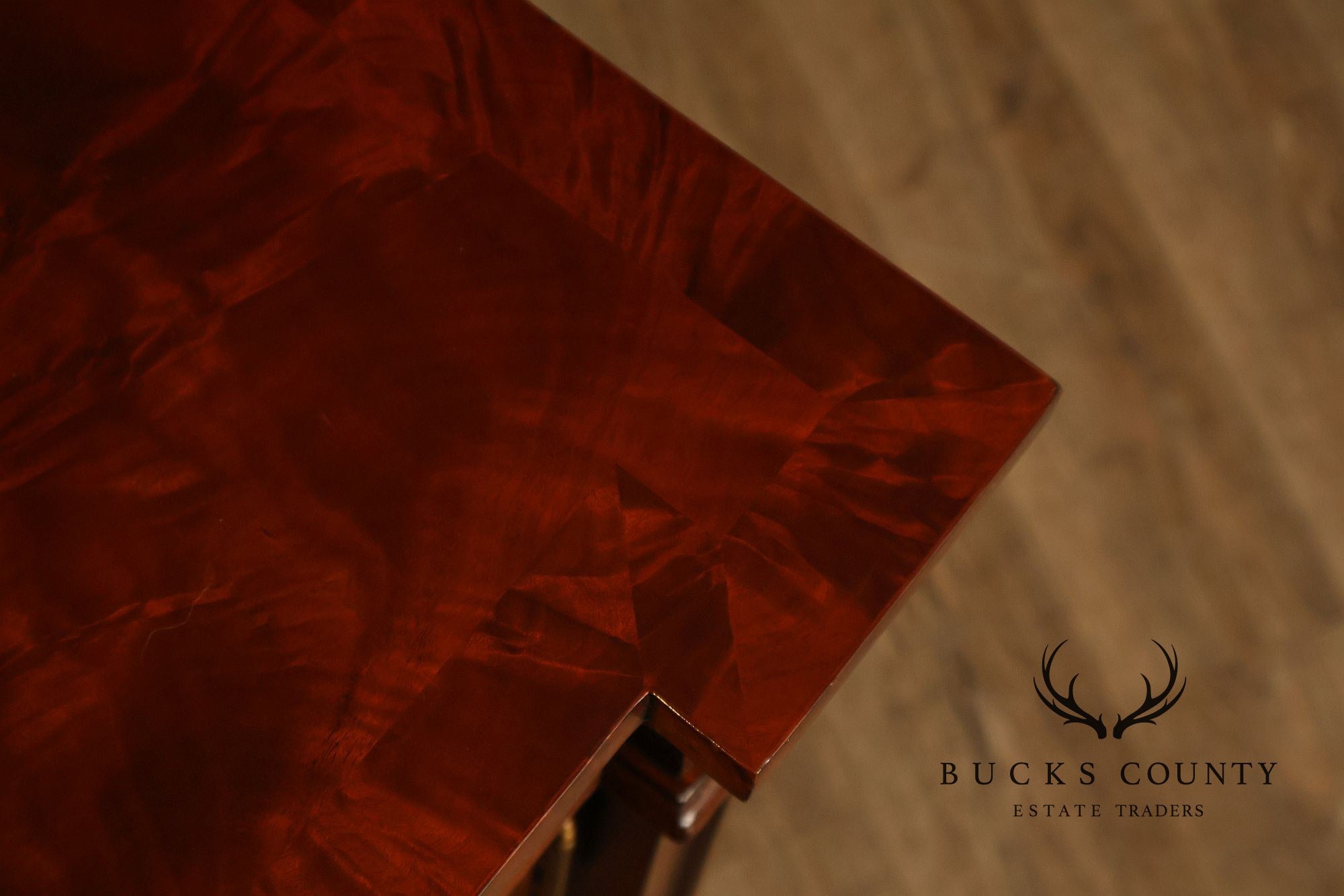 Theodore Alexander Replica Concave Mahogany And Burl Mahogany Sideboard Cabinet