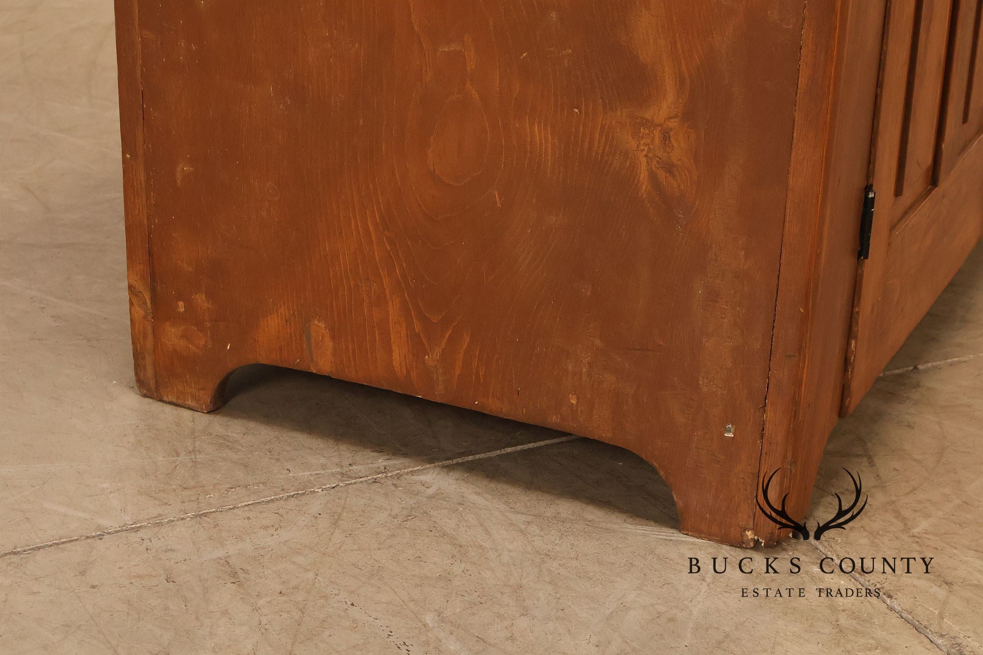 Antique American Primitive Pine Step Back Cupboard