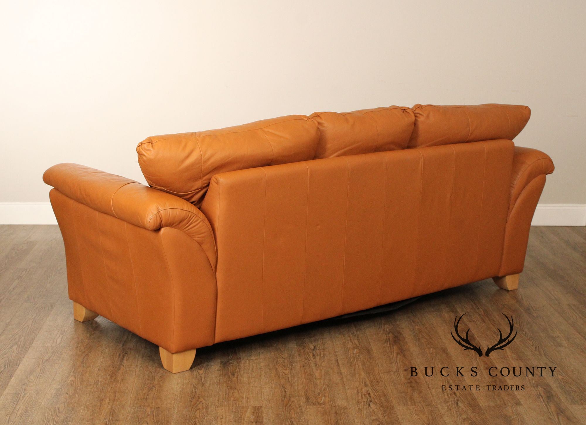 Post Modern Three Seat Italian Leather 'Sonora' Sofa