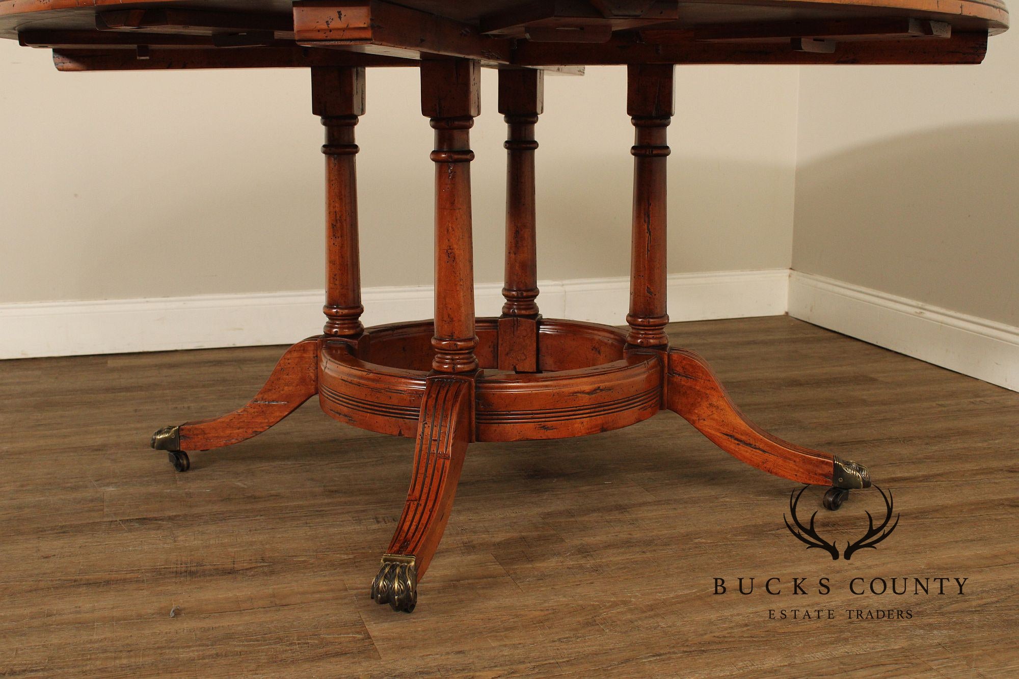 Guy Chaddock Expandable Round Pedestal Dining Table