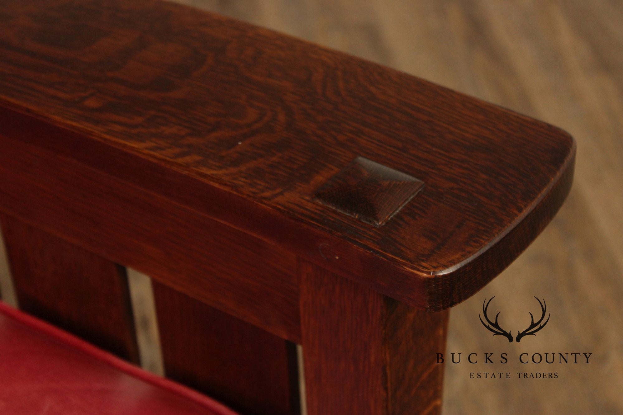 Stickley Mission Collection Oak And Leather Rocker