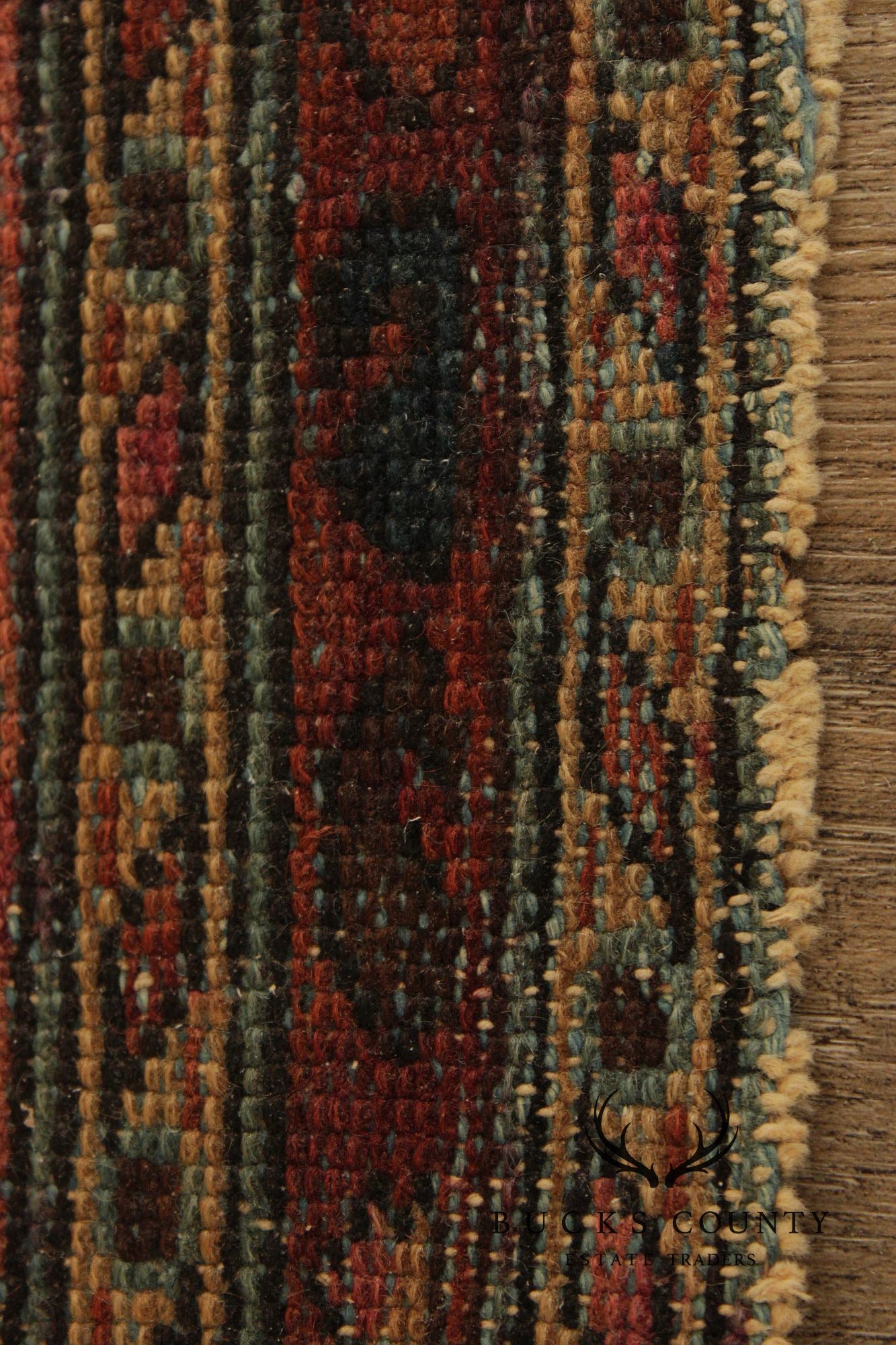 Persian Mahal Style Distressed Wool Scatter Rug