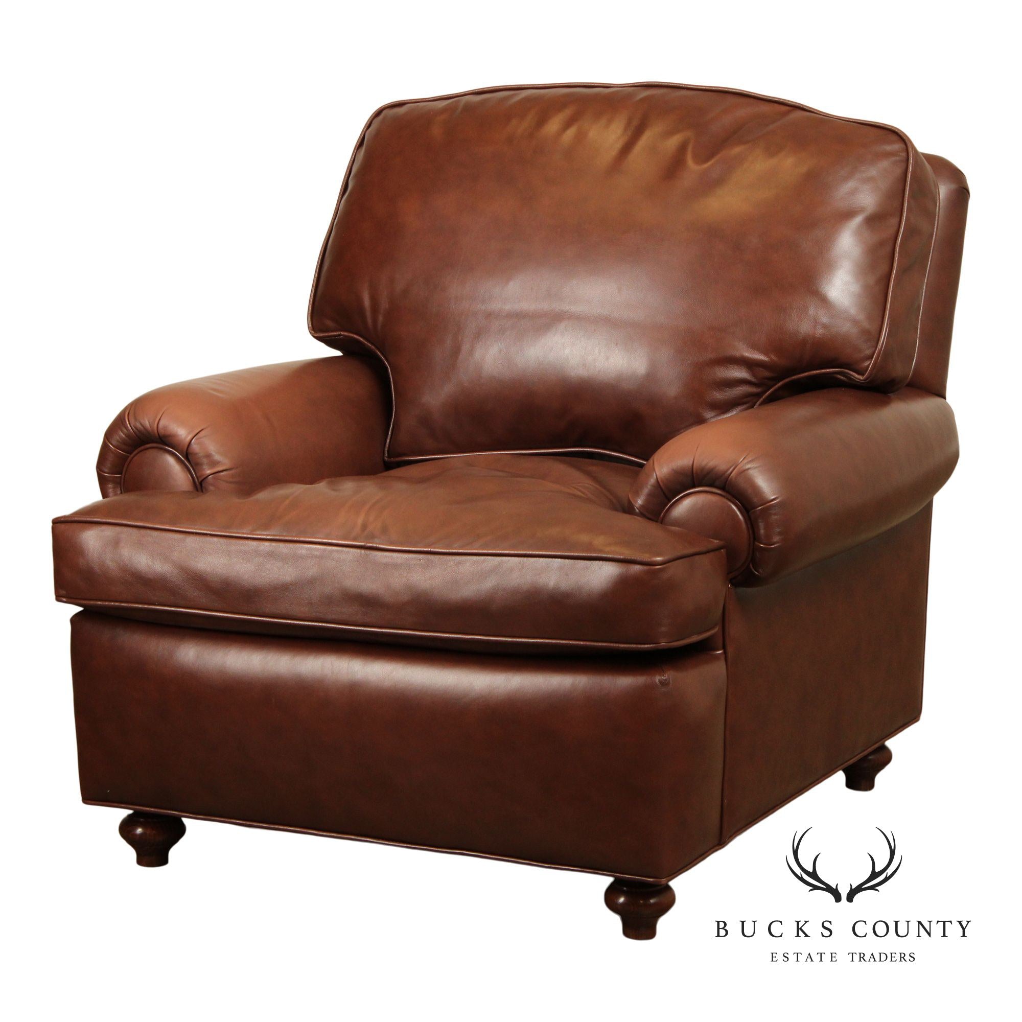 Brunschwig & Fils Saratoga Collection Leather Club Chair