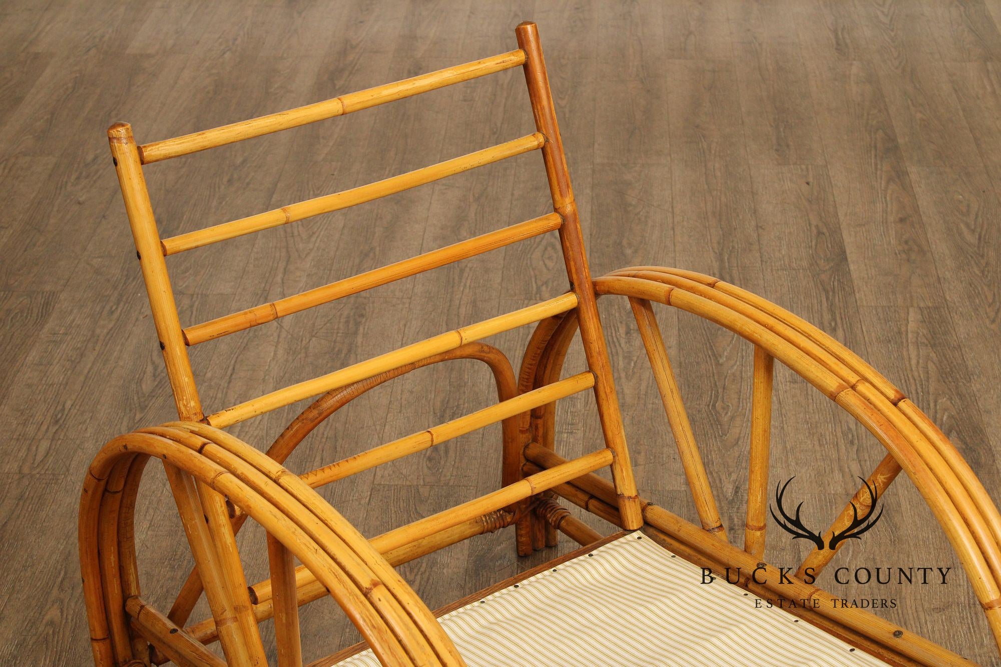 Vintage Bent Bamboo Lounge Armchair