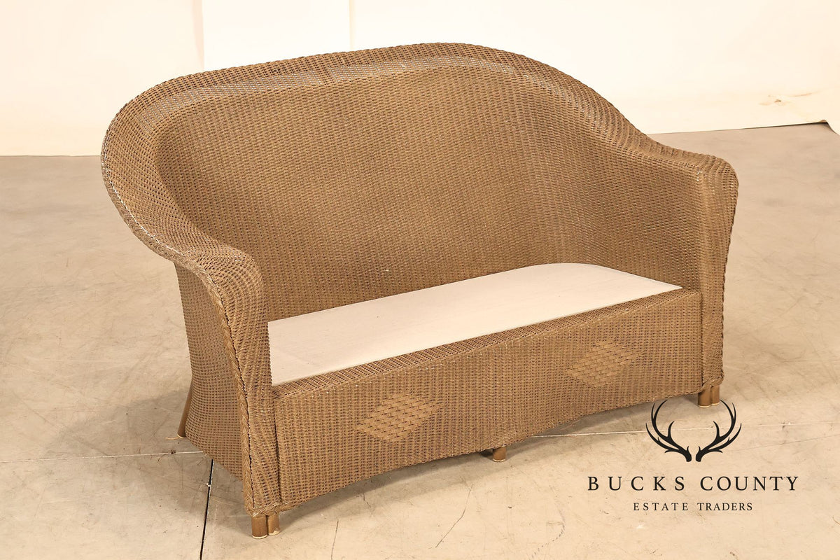 Lloyd Flanders Reflections All-Weather Lloyd Loom Wicker Loveseat