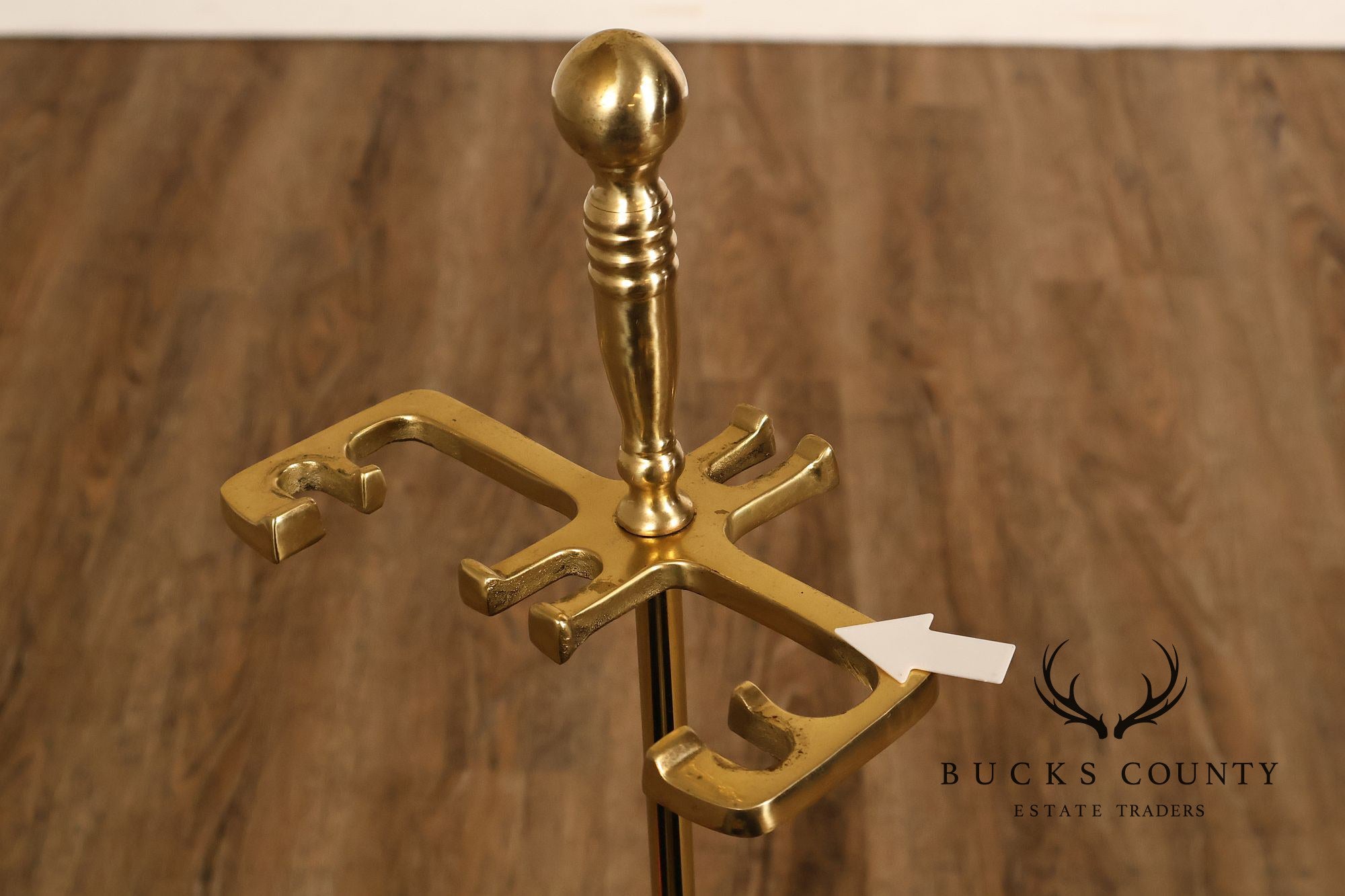 Traditional Five-Piece Brass Fireplace Tool Set