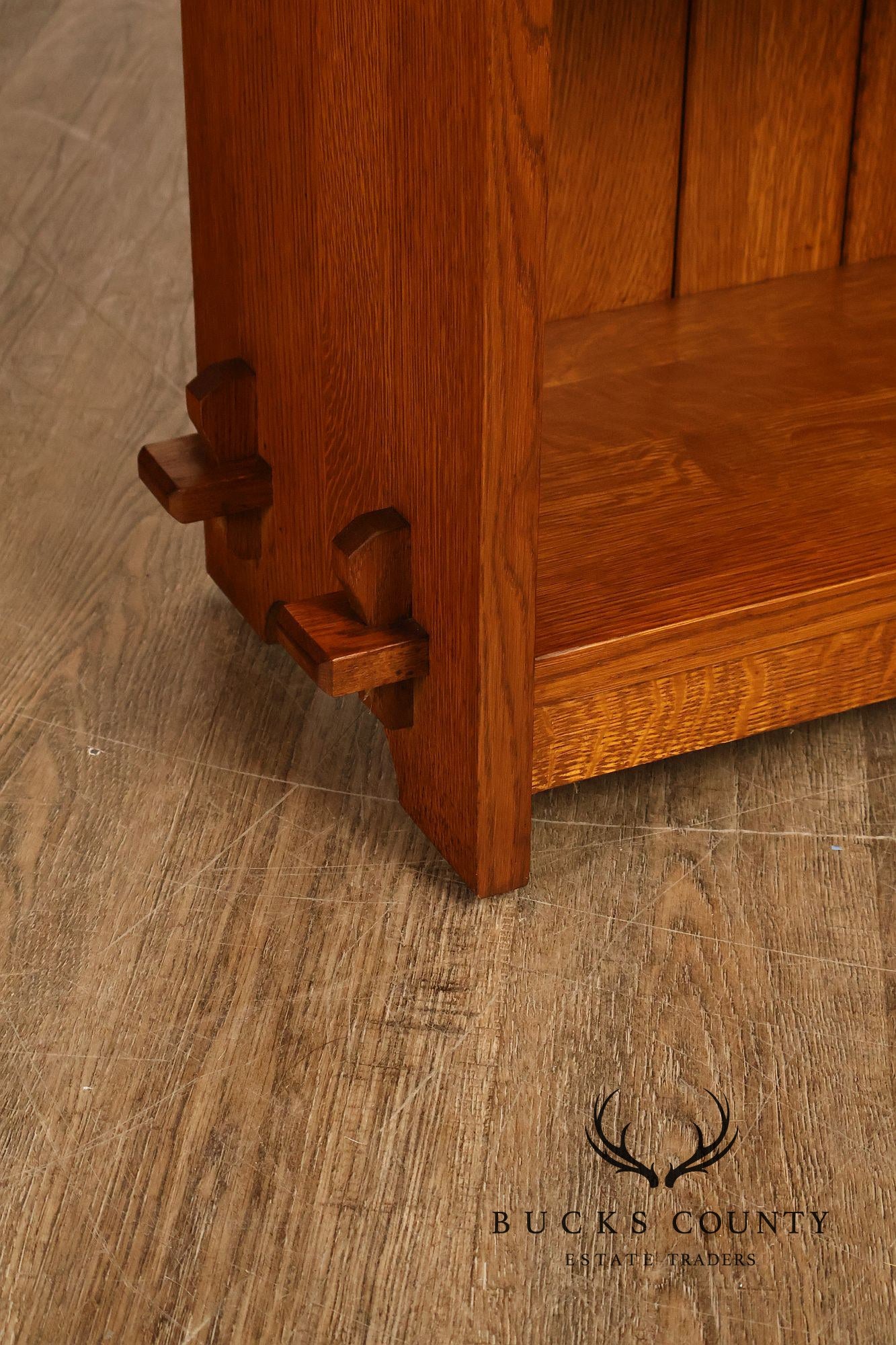 Stickley Mission Collection Oak Open Double Bookcase