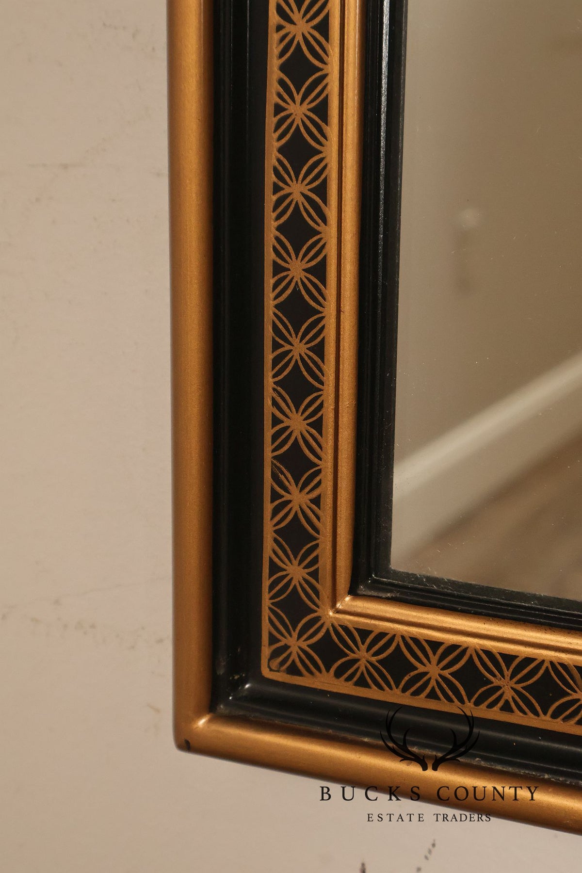 Chinoiserie Black Lacquer And Gilt Decorated Wall Mirror