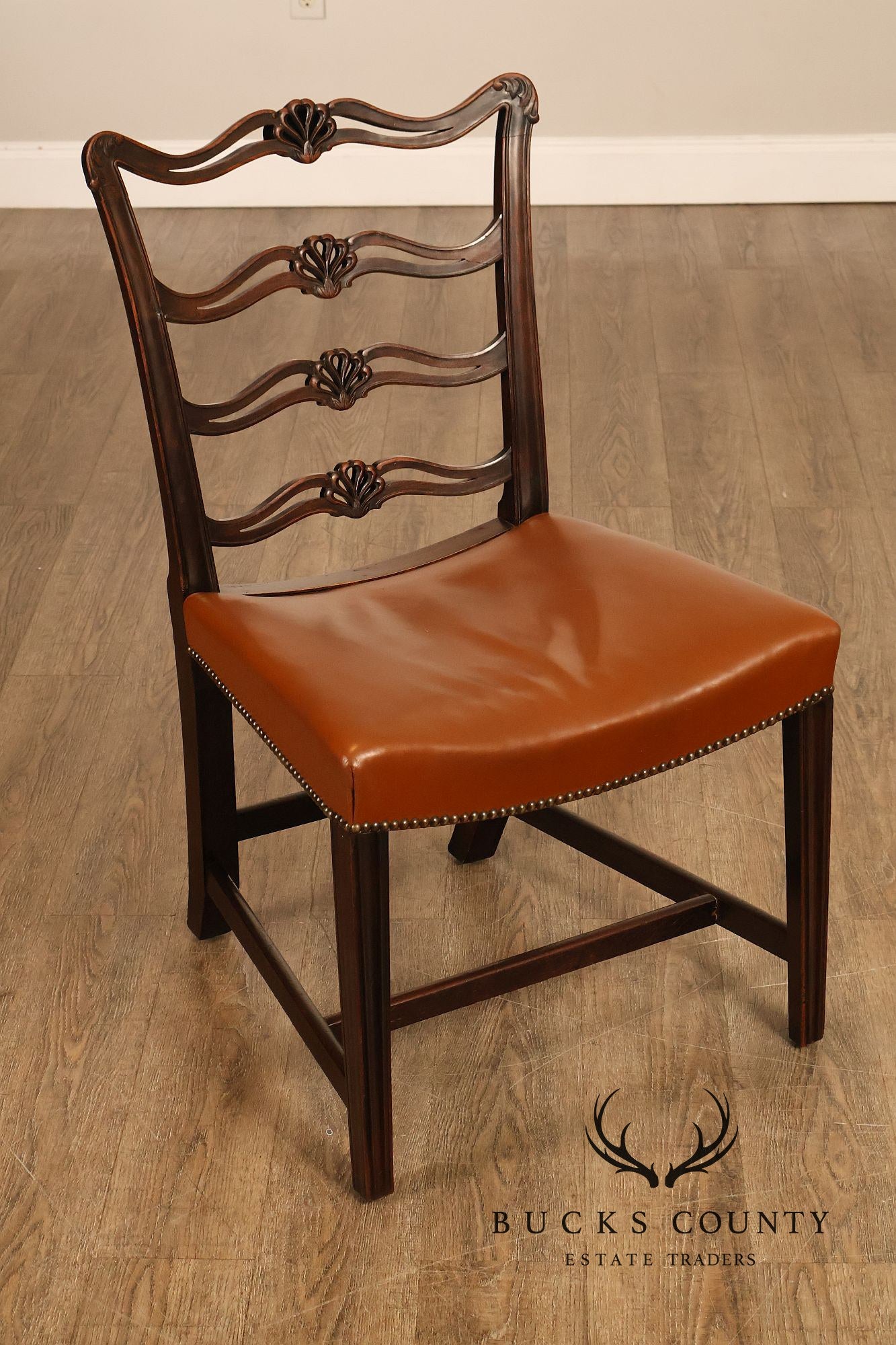 Scottish Chippendale Style Set Of Twelve Ribbon Back Mahogany Dining Chairs
