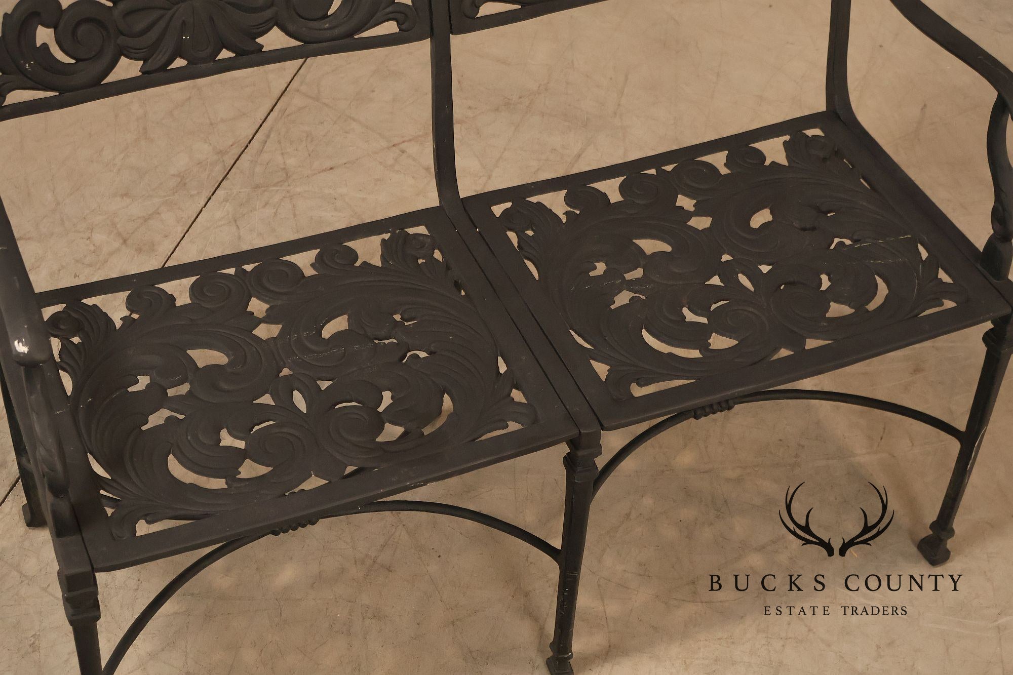 Outdoor Lifestyles Cast Aluminum Garden Bench With Decorative Back