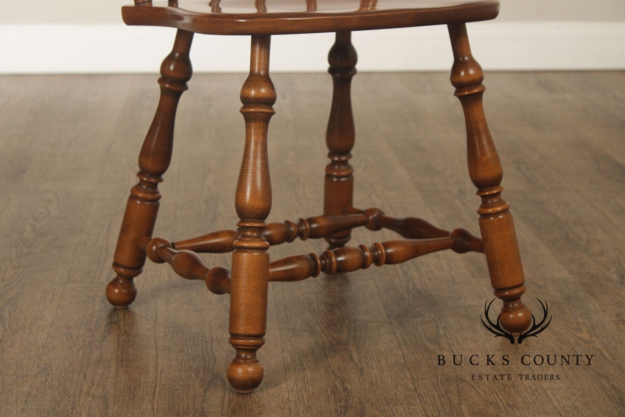 Ethan Allen Heirloom Nutmeg Maple Colonial Spindle Back Side Chair