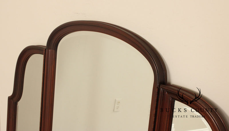 Ethan Allen 'Georgian Court' Cherry Trifold Dresser Mirror