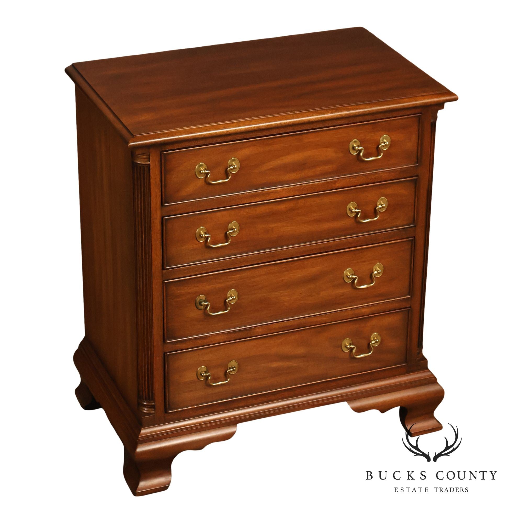 Henkel Harris Georgian Style Mahogany Bedside Chest