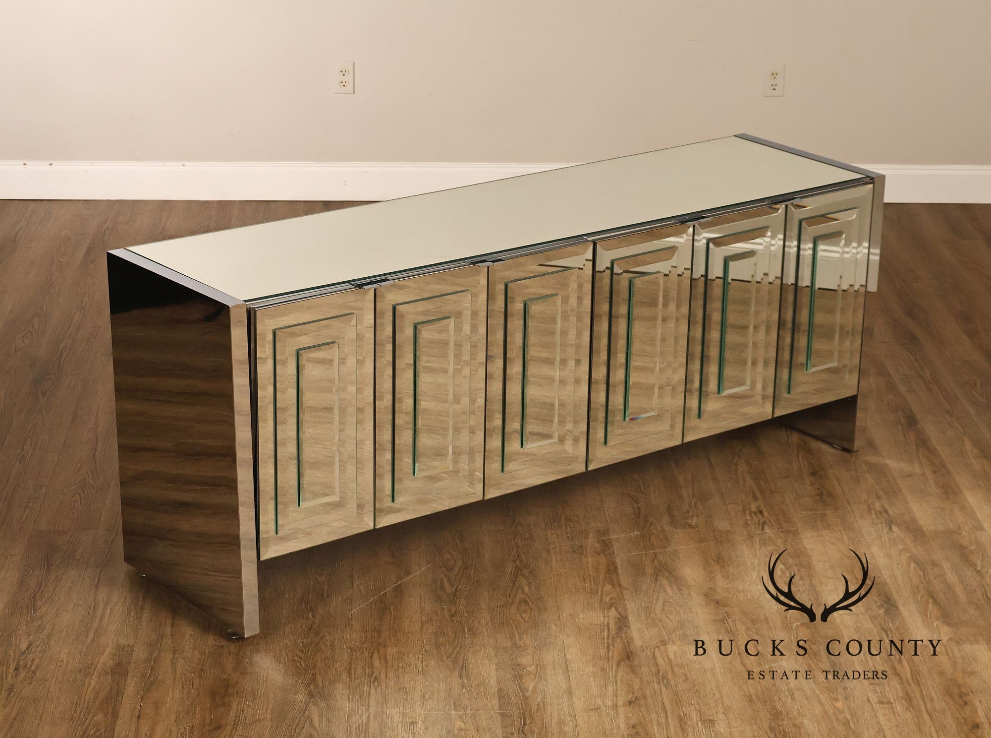 Ello Hollywood Regency Mirrored Dresser or Sideboard