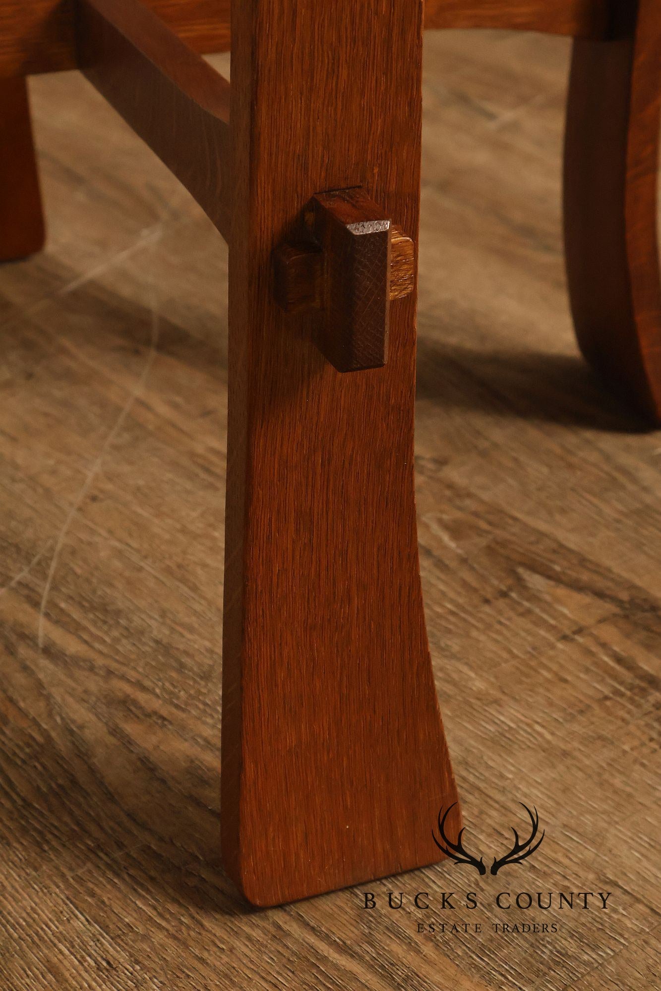 Stickley Mission Collection Harvey Ellis Inlaid Oak Tea Table