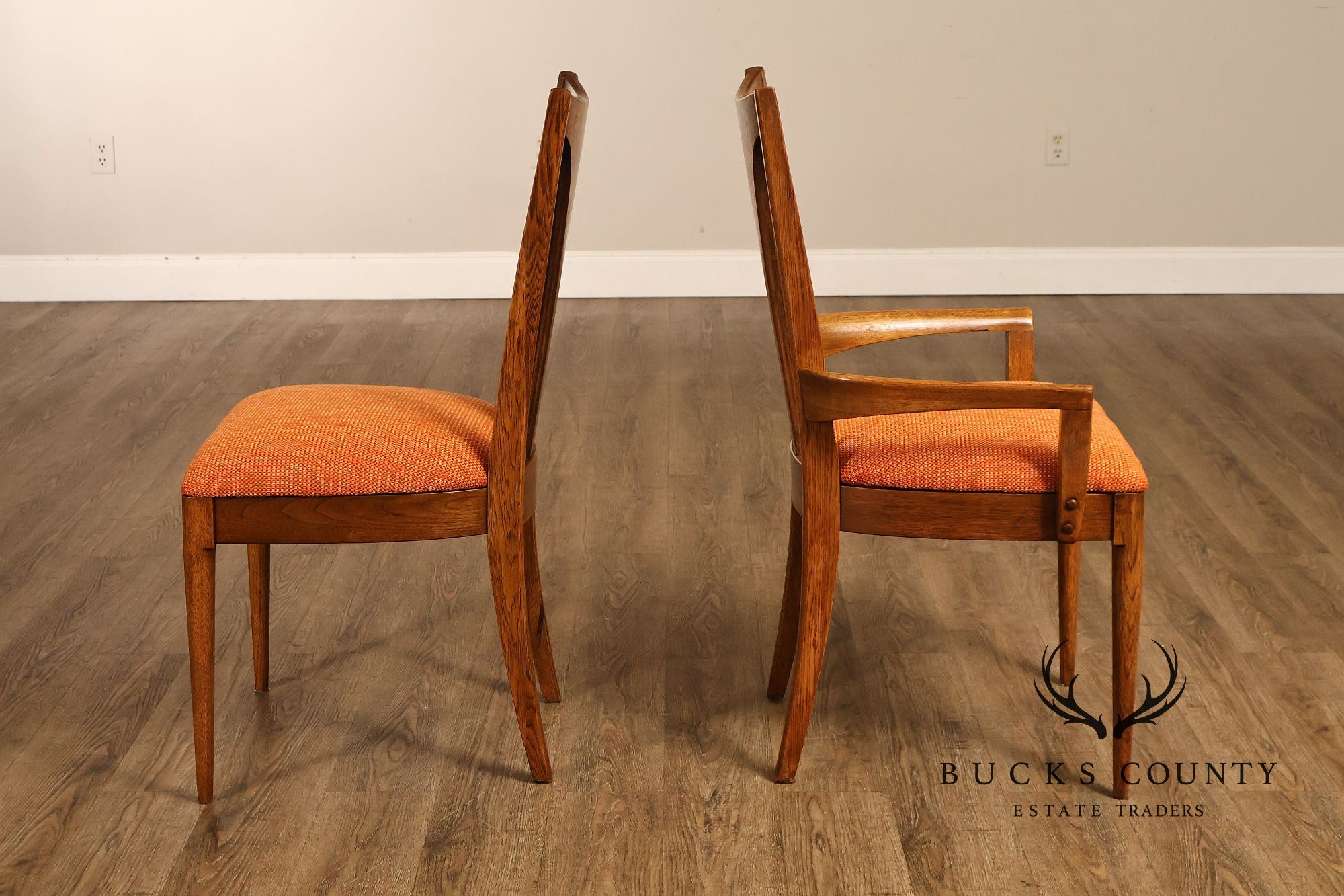 Broyhill 'Brasilia' Mid Century Modern Set of Four Walnut Dining Chairs