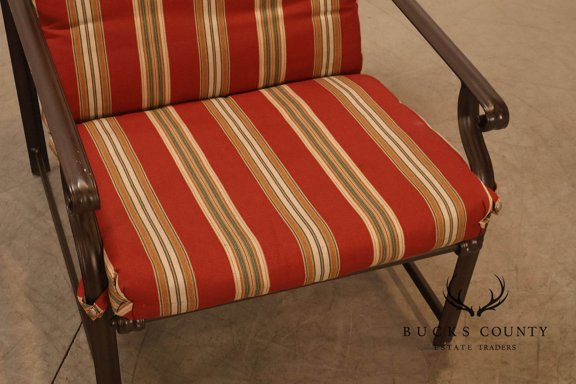 Brown Jordon Outdoor Patio Reclining Lounge Chair with Ottoman