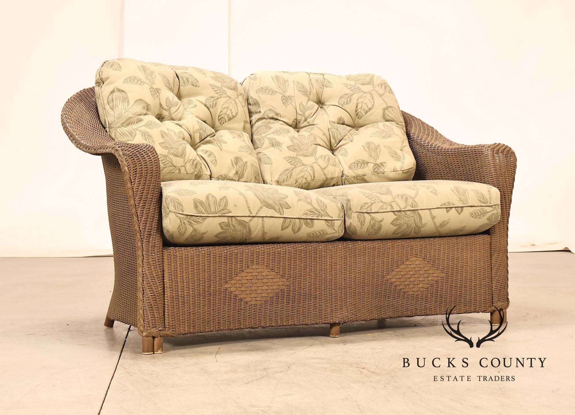 Lloyd Flanders Reflections All-Weather Lloyd Loom Wicker Loveseat